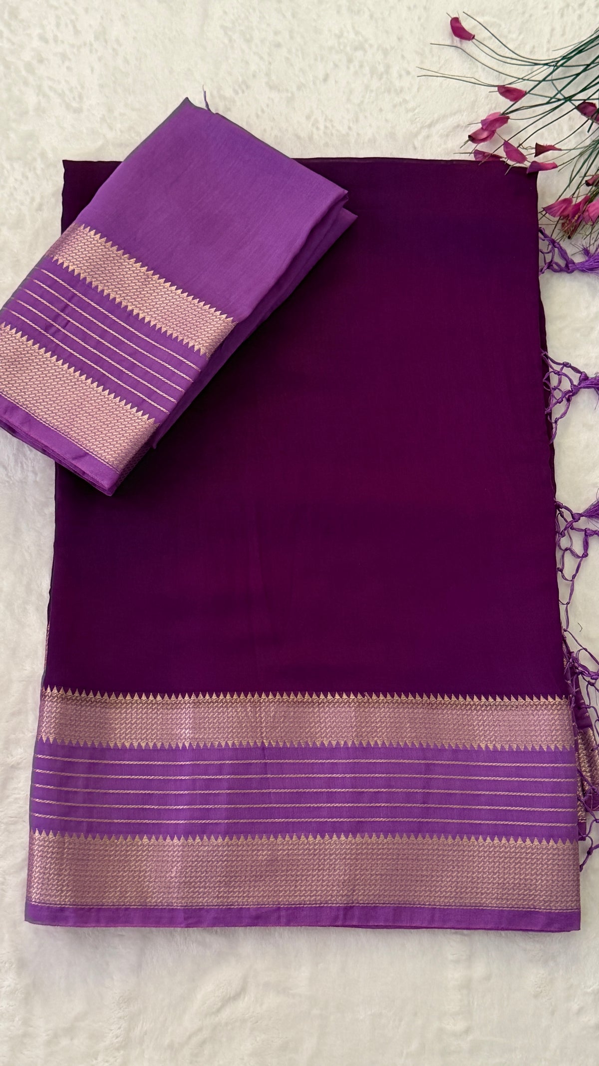 Violet Soft Cotton Saree