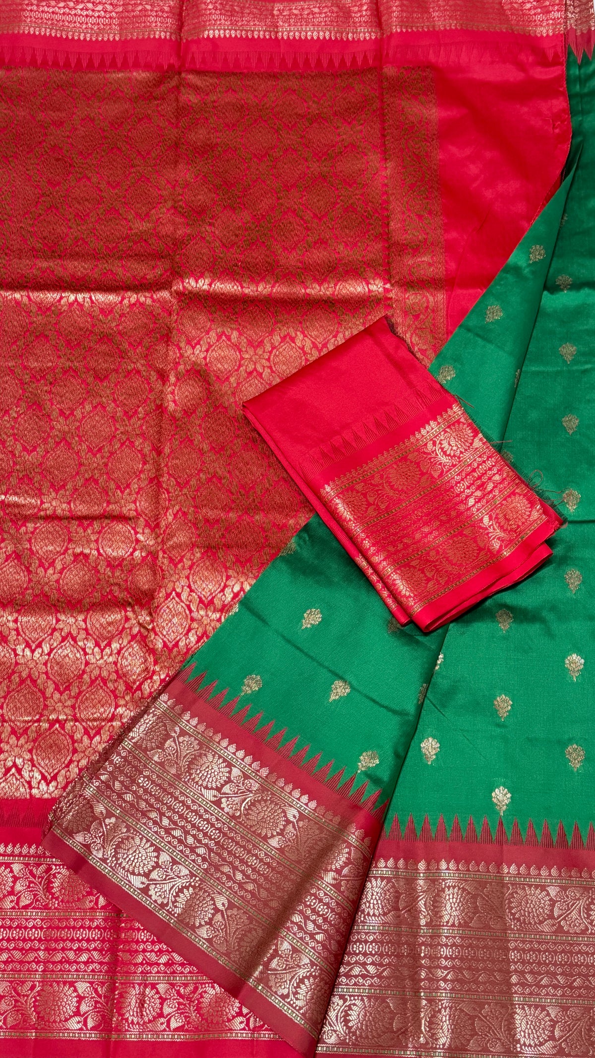 Green Semi-Silk Saree
