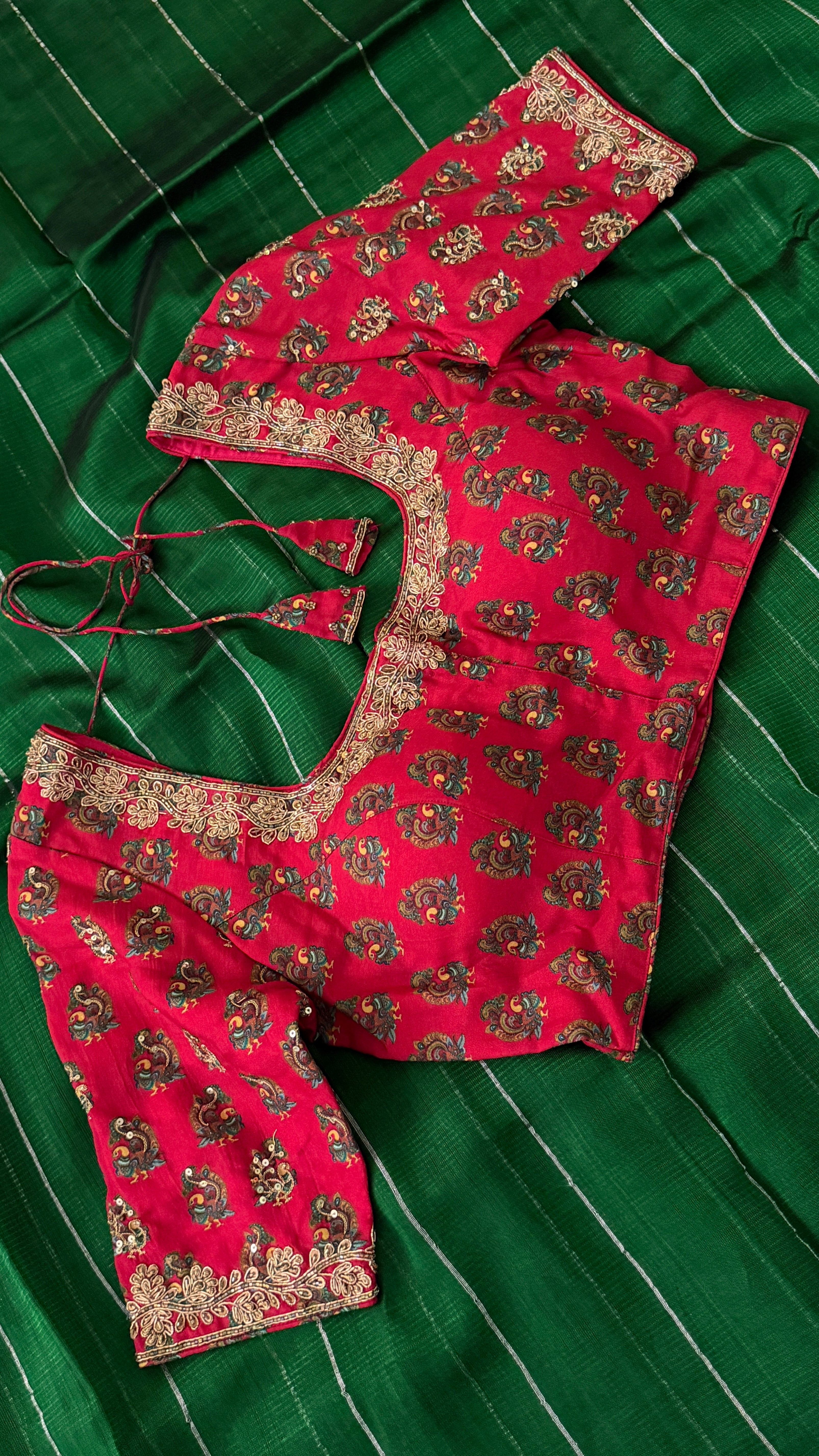 Rani Pink Printed Floral Blouse
