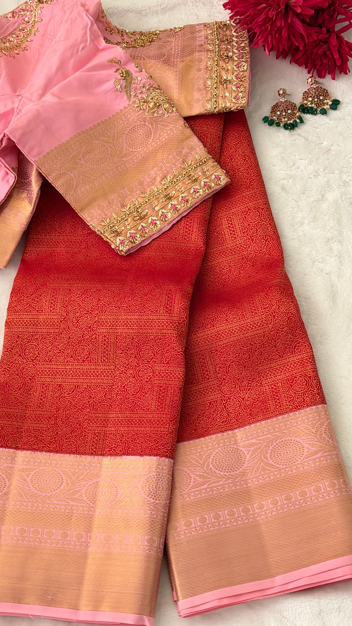 Red Kanchi Silk Saree