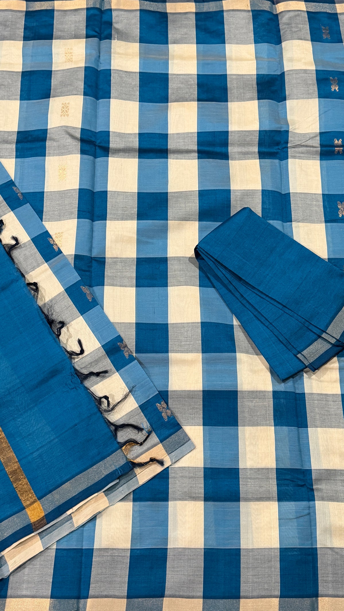Sapphire Blue Venkatagiri Seiko Saree