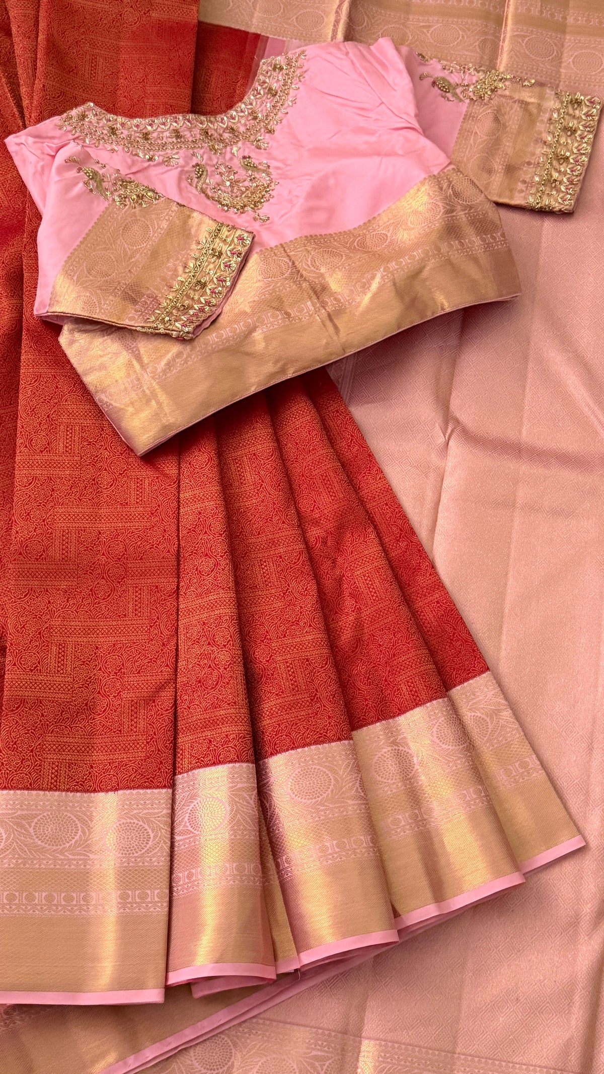 Red Kanchi Silk Saree
