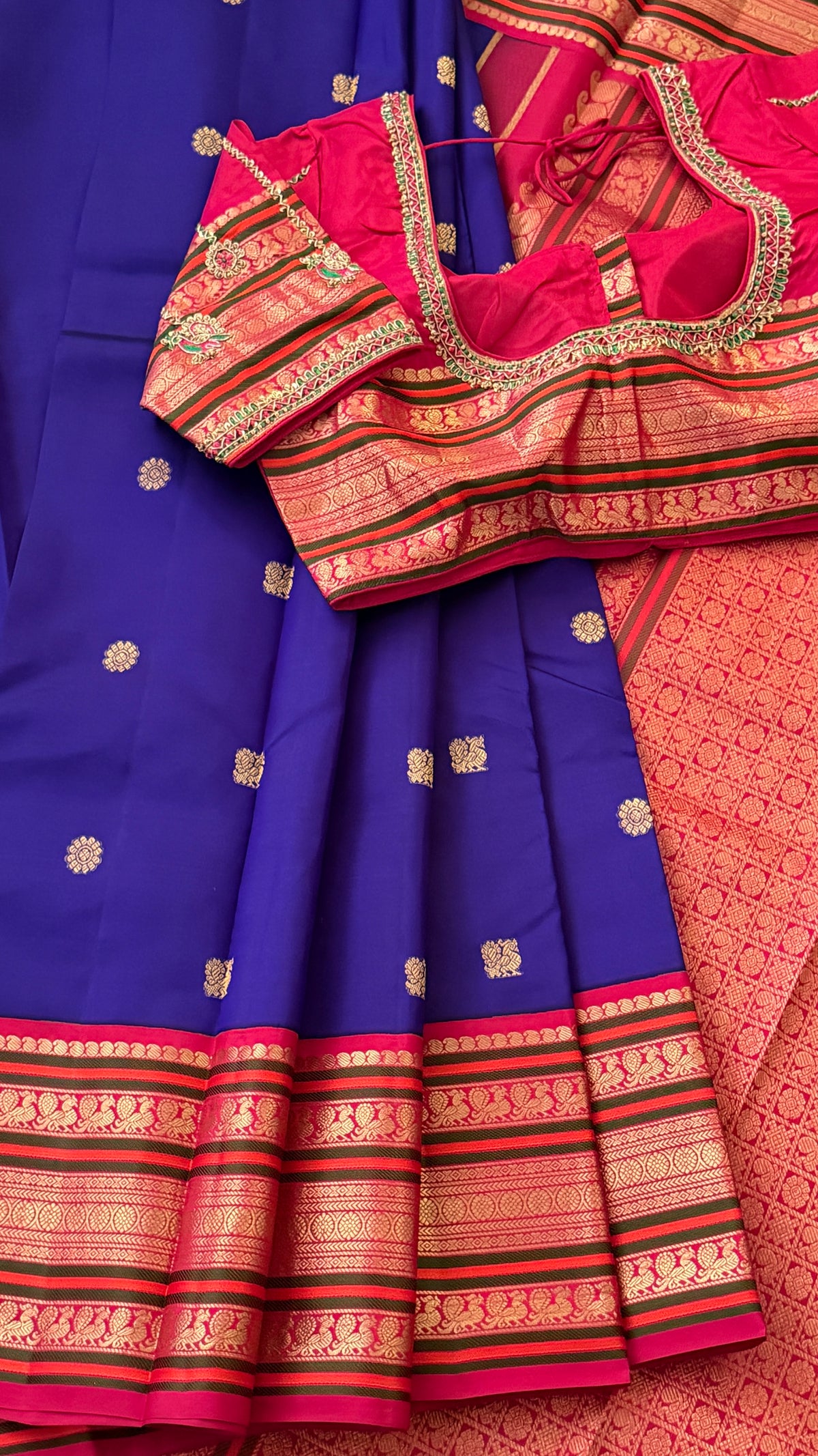 Royal Blue Kanchi Silk Saree