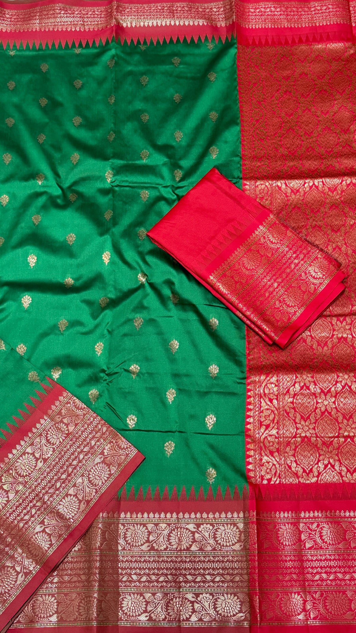 Green Semi-Silk Saree