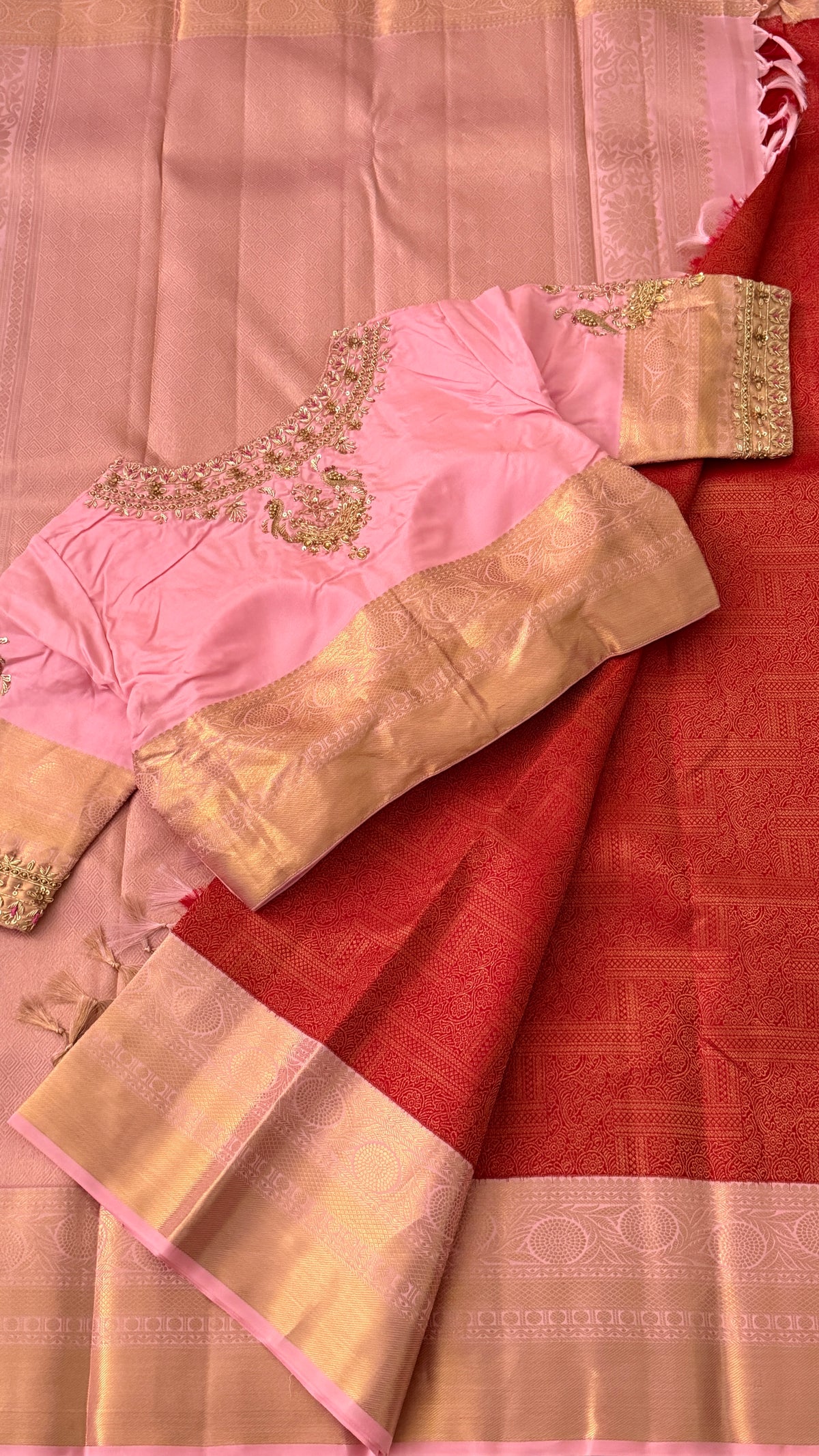 Red Kanchi Silk Saree