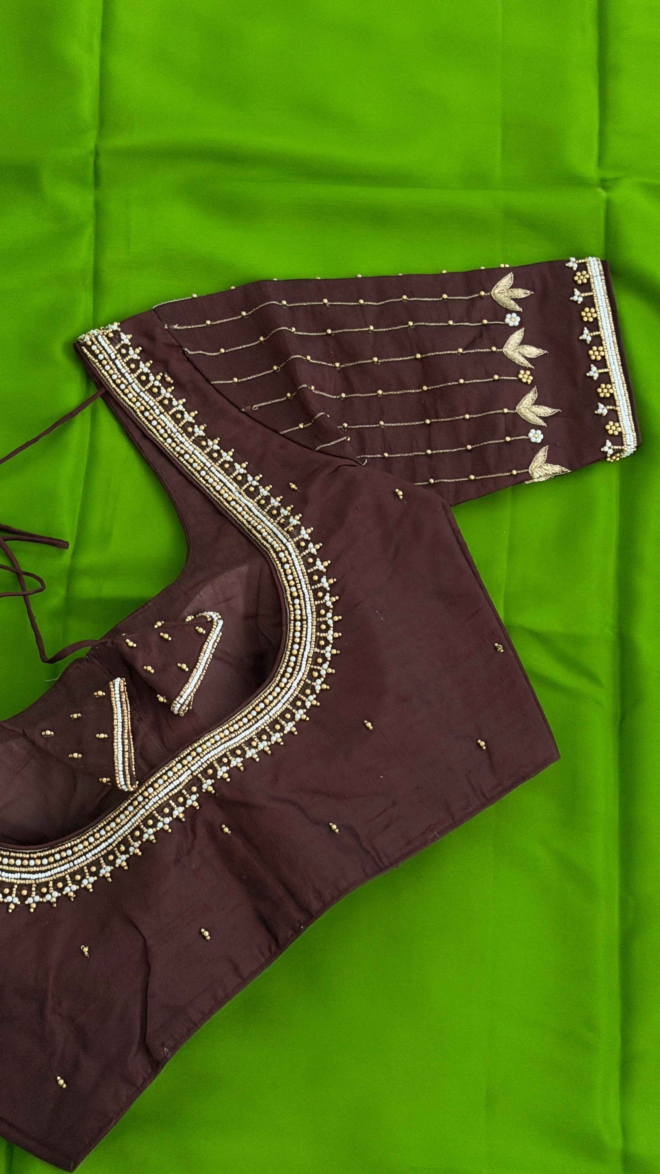 Brown Vine Drop Blouse