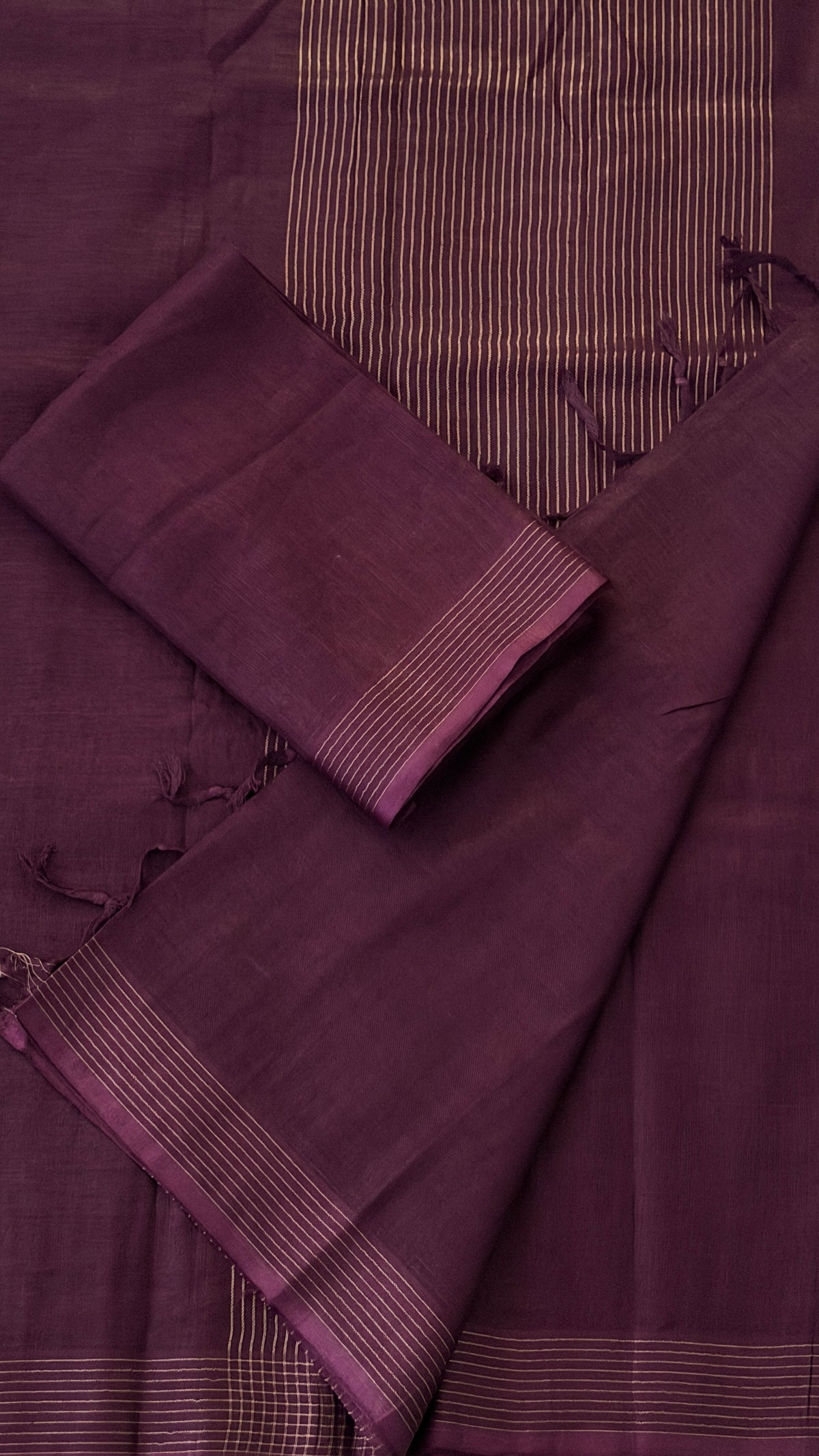 Purple Linen Saree