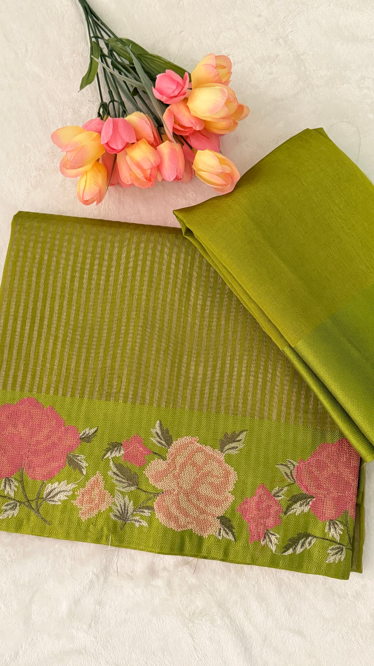 Green Tissue Silk Saree