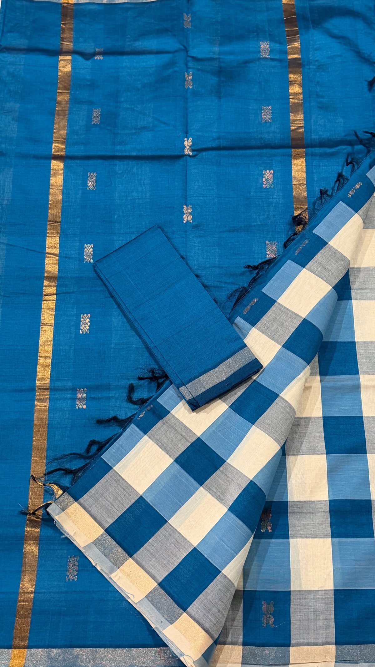 Sapphire Blue Venkatagiri Seiko Saree