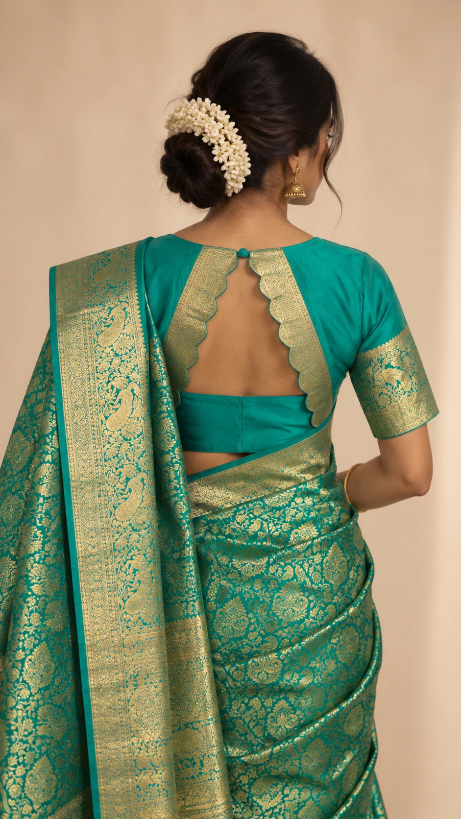Sea Green Kanchi Silk Saree