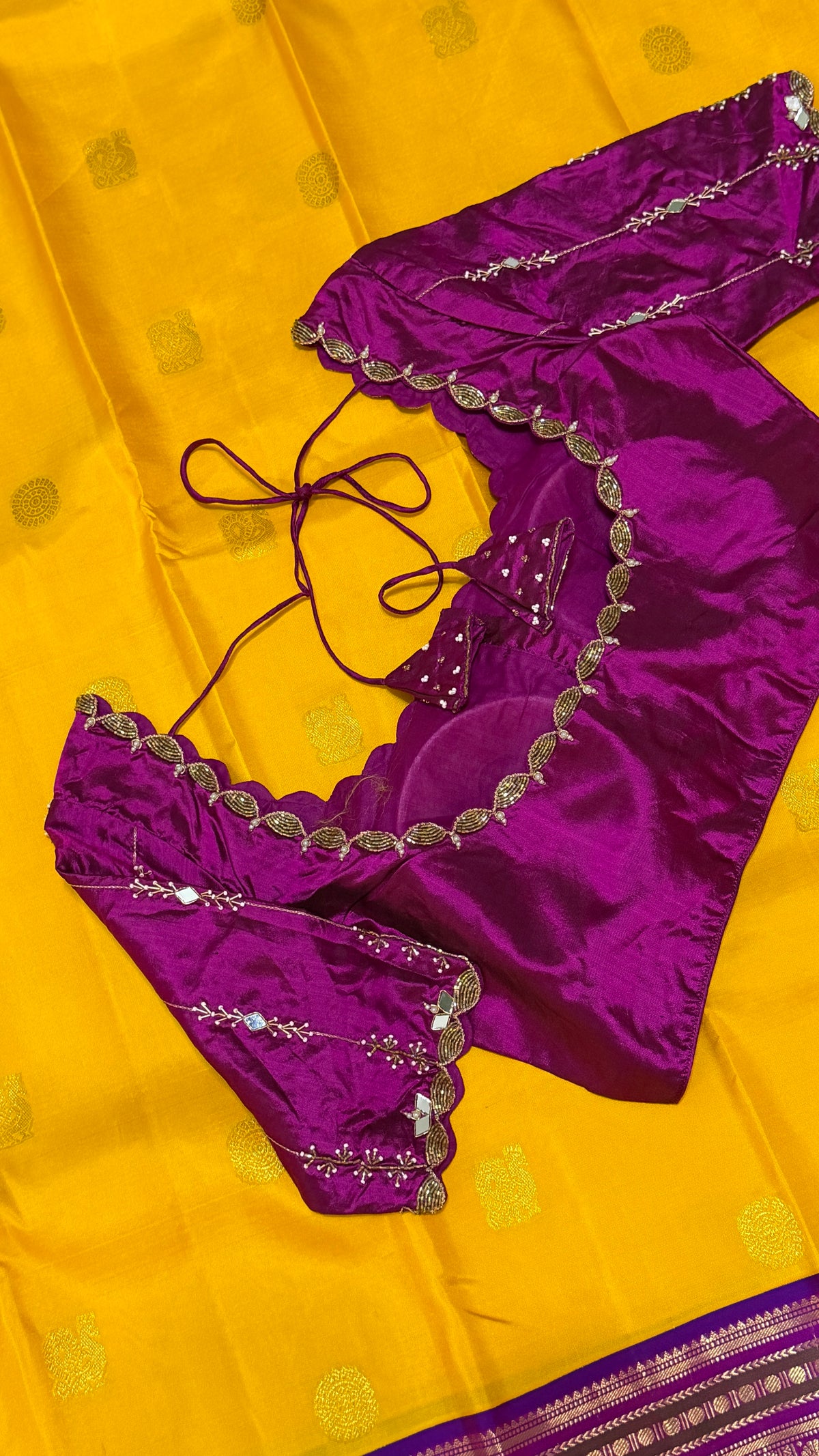 Magenta Pure Silk Blouse