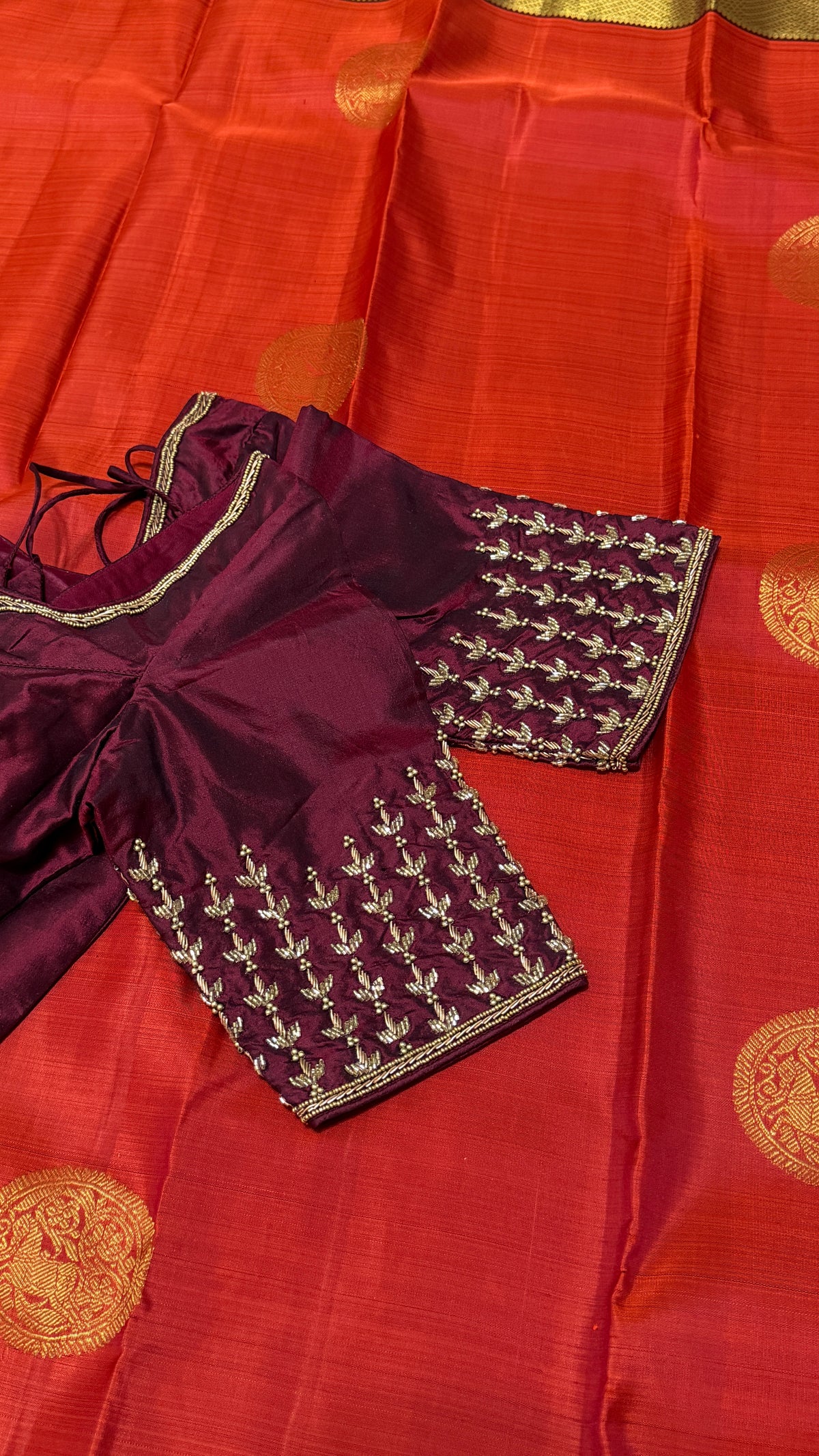Wine-Plum Pure Silk Blouse