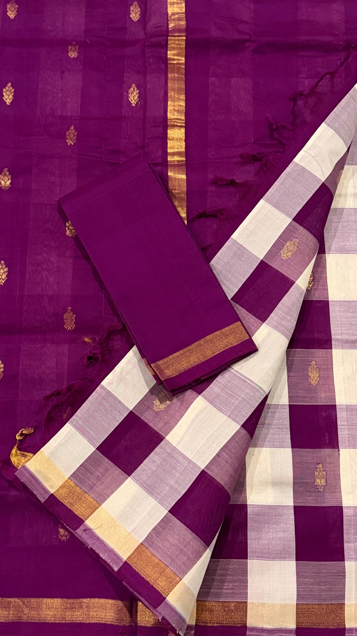 Magenta Venkatagiri Seiko Saree