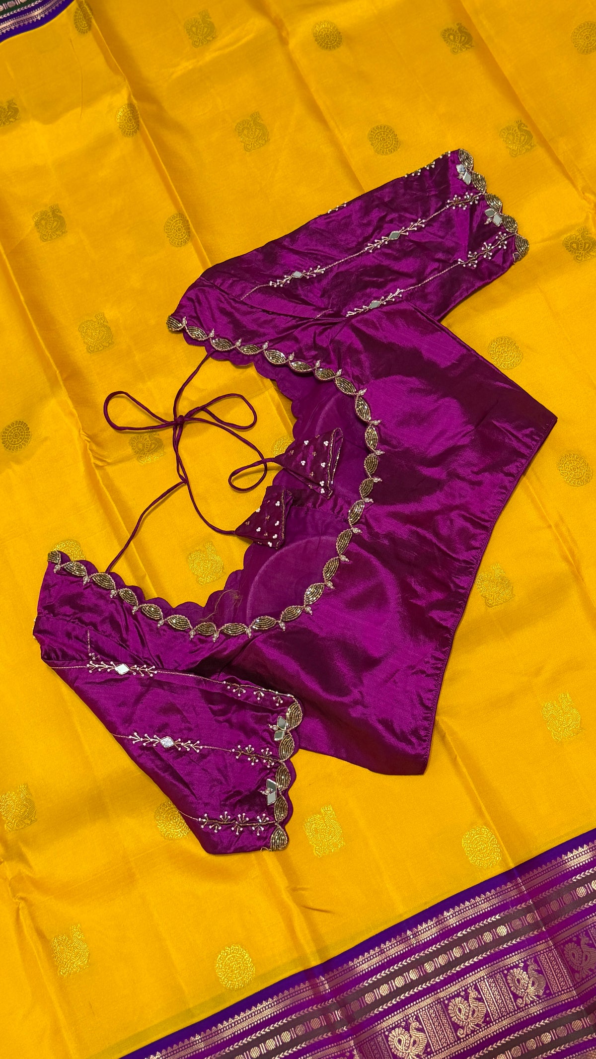 Magenta Pure Silk Blouse