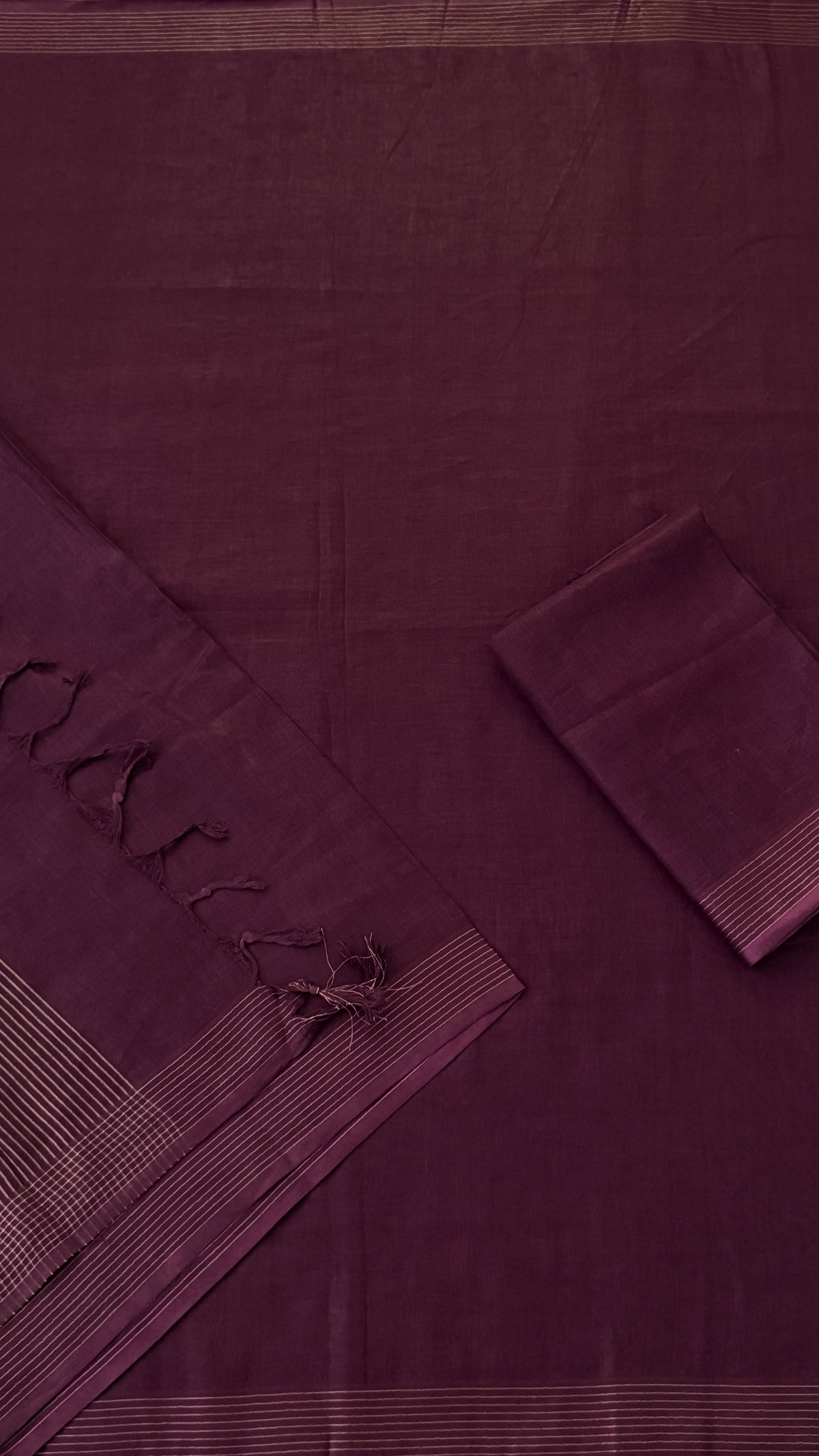 Purple Linen Saree