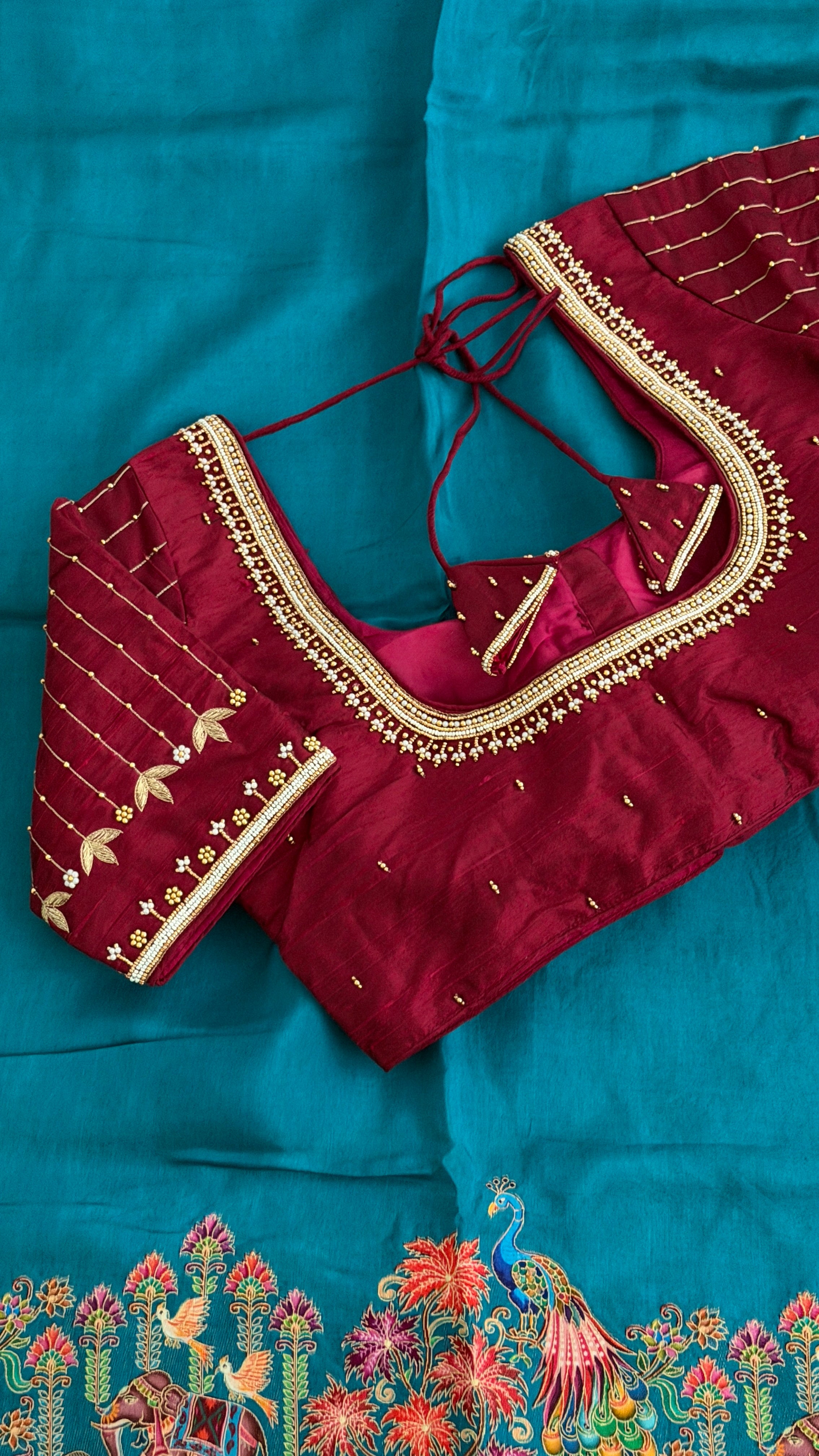 Maroon Vine Drop Blouse