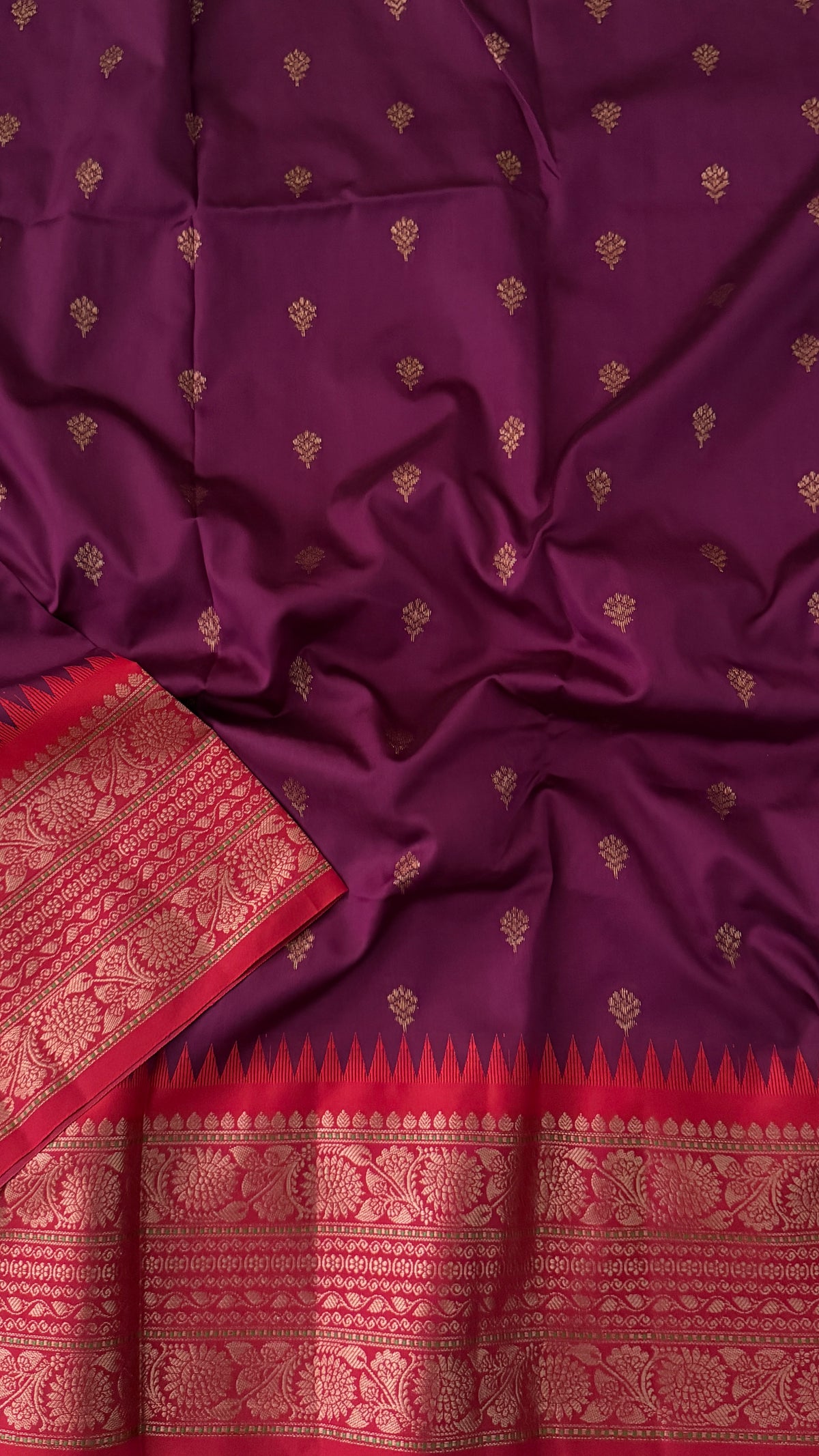 Magenta Semi Silk Saree