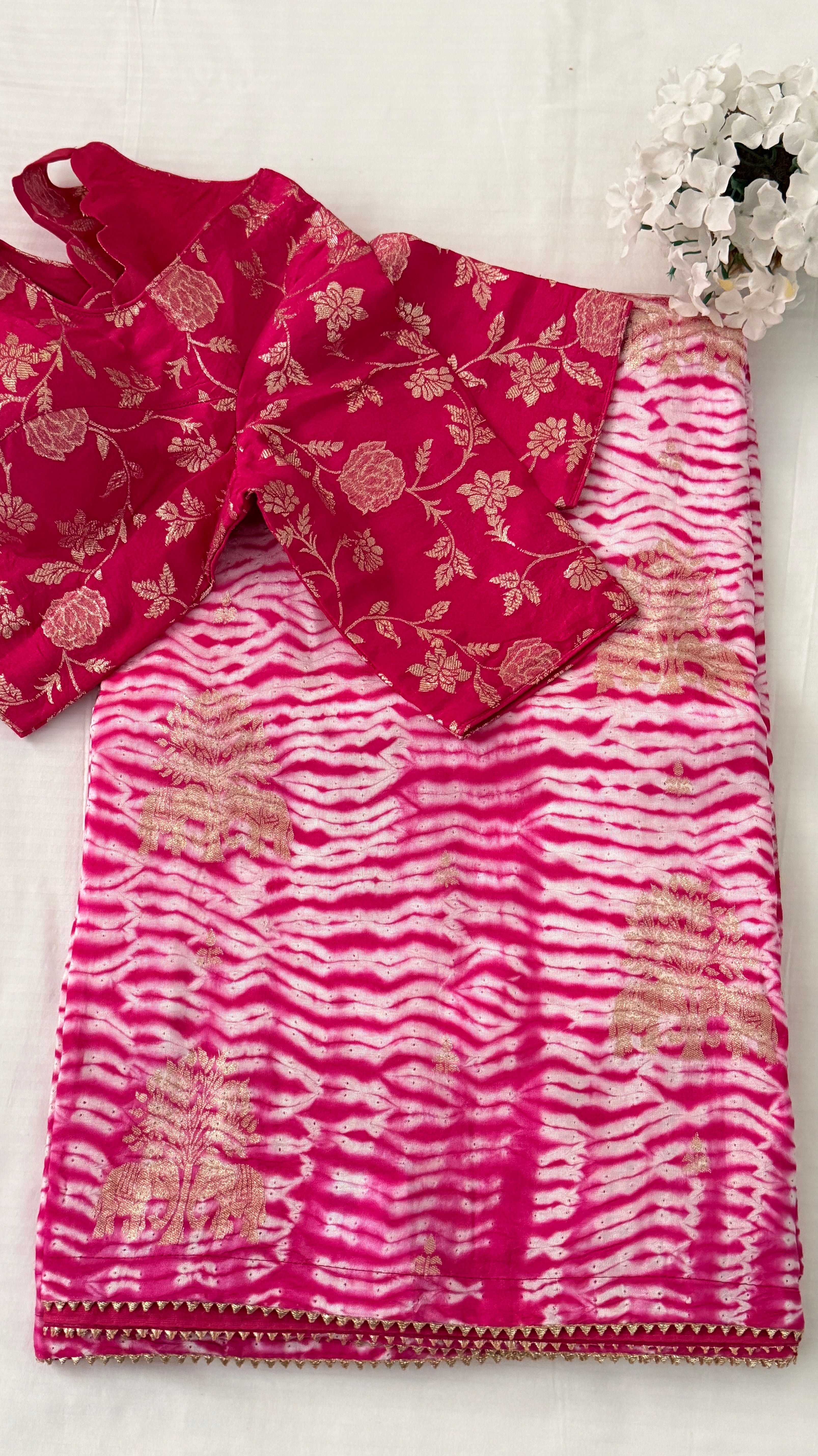 Pink Dola Silk Saree