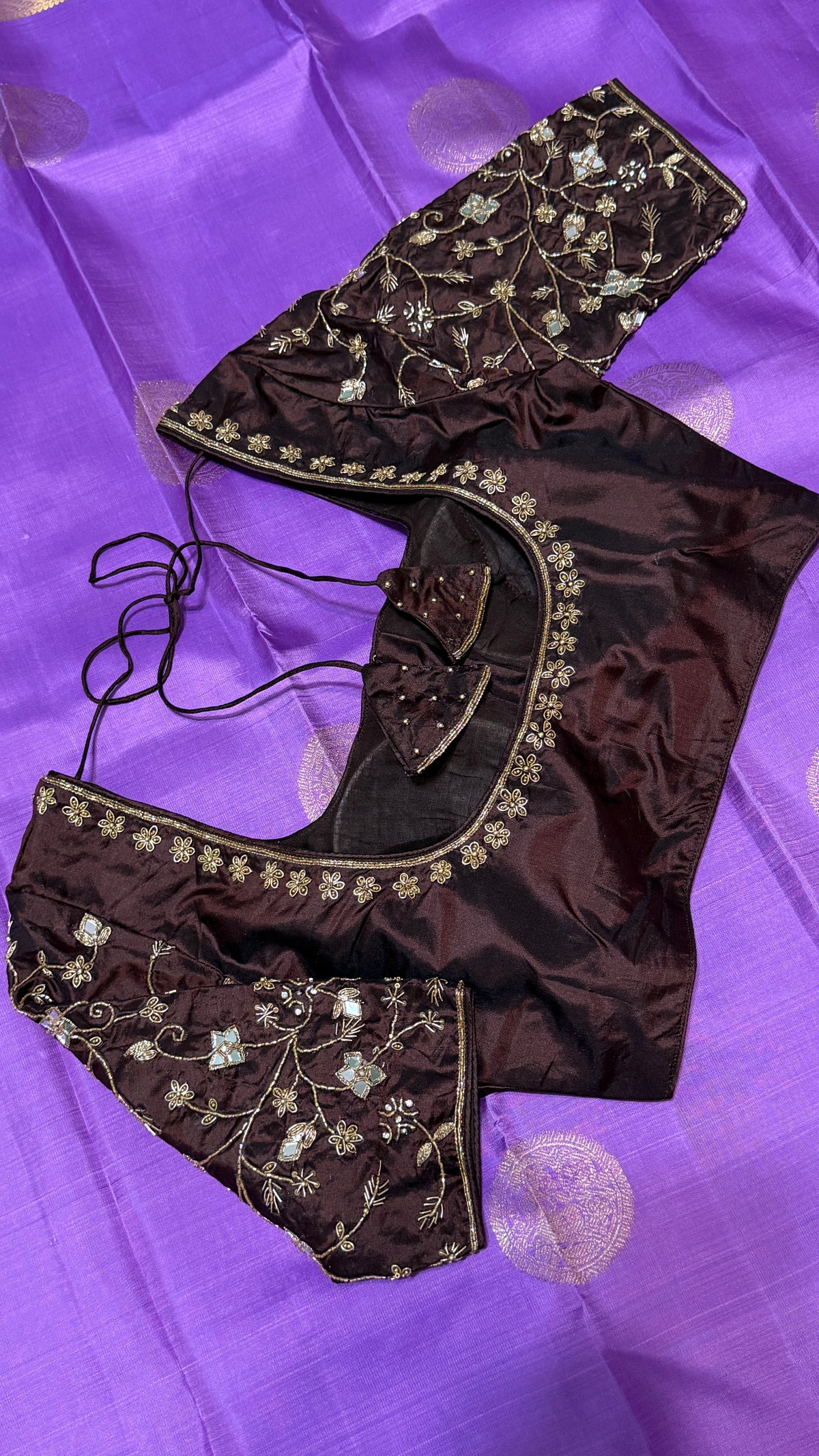 Brown Pure Silk Blouse