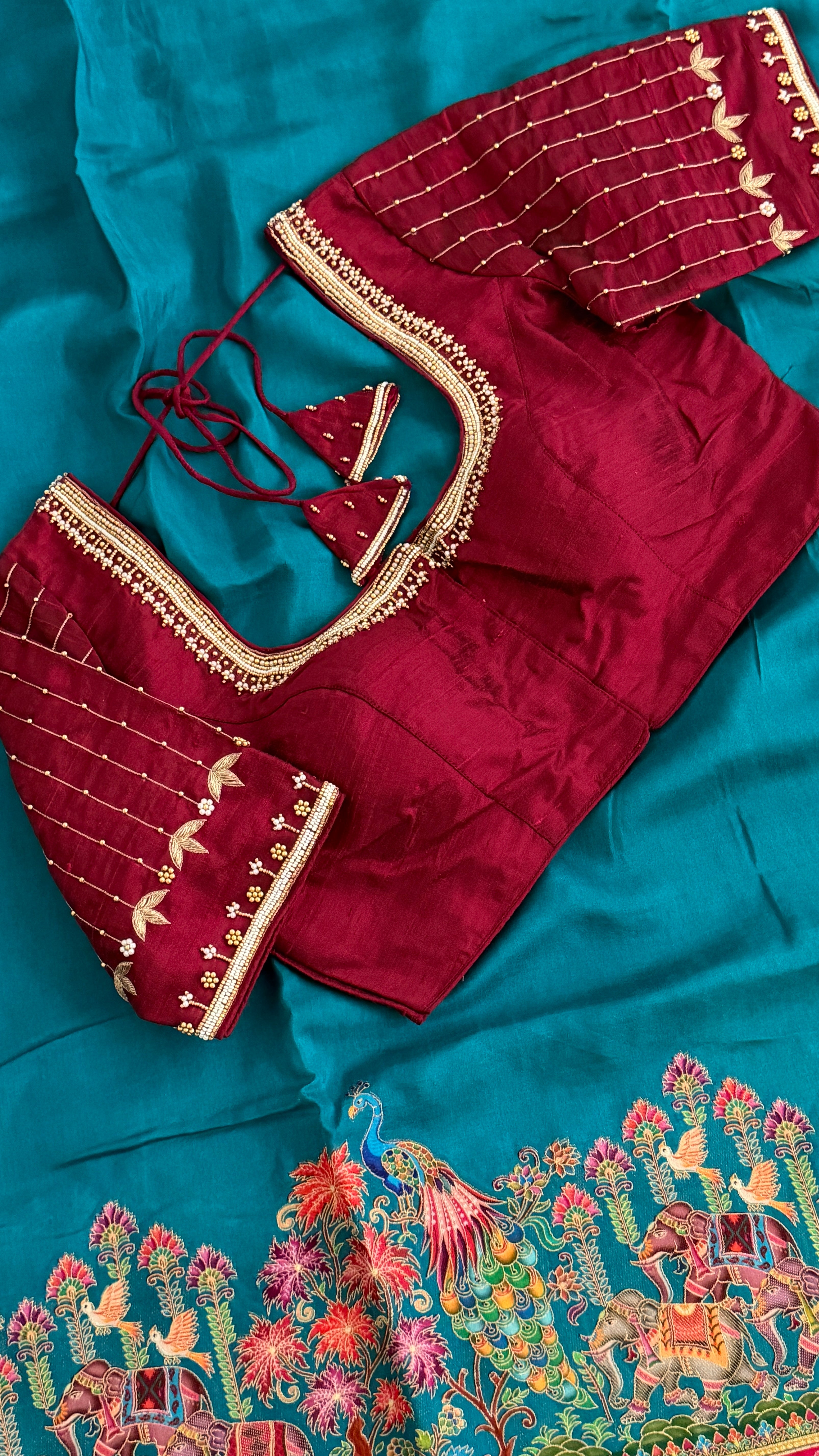 Maroon Vine Drop Blouse
