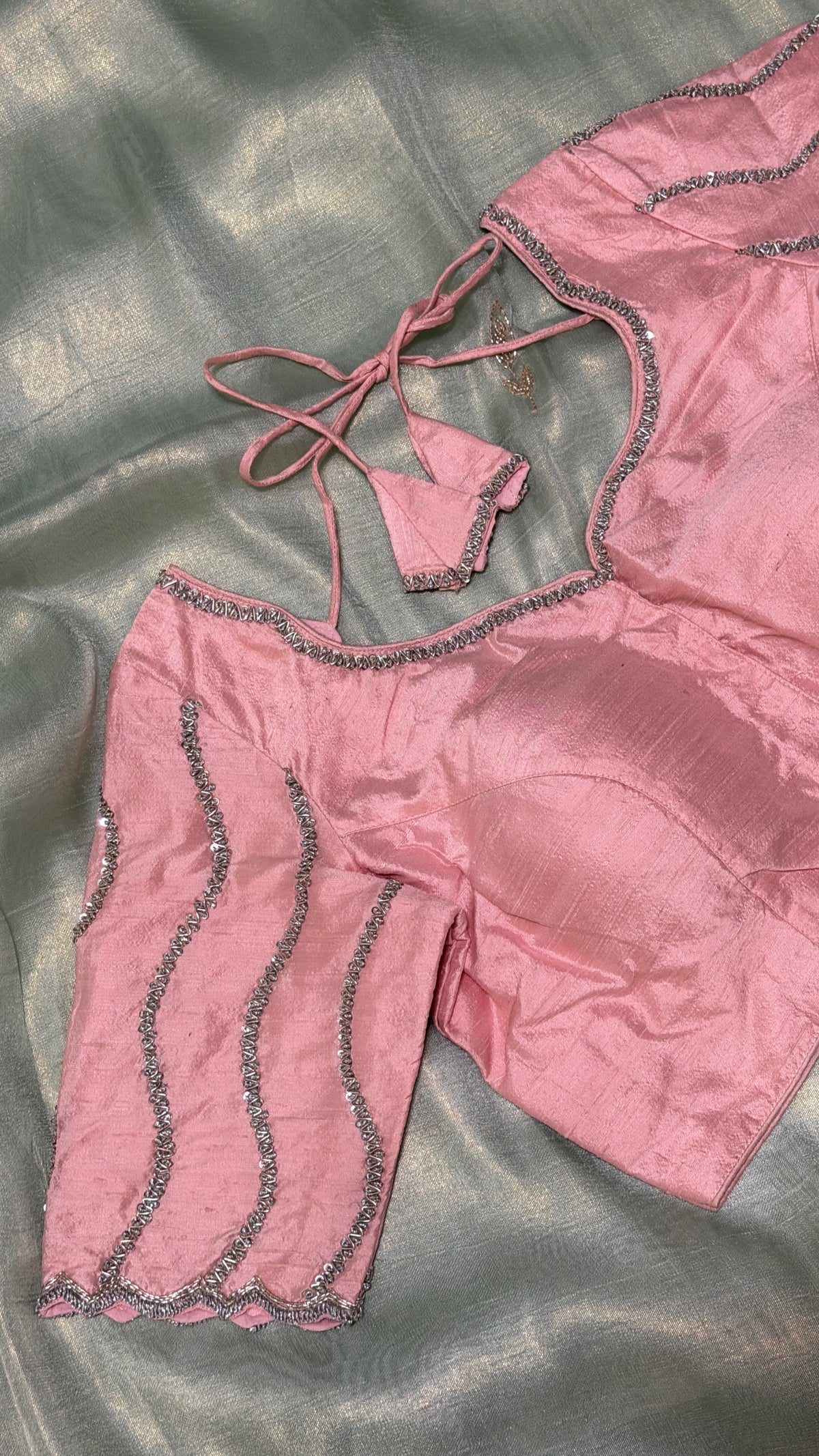 Baby Pink Pure Silk Blouse