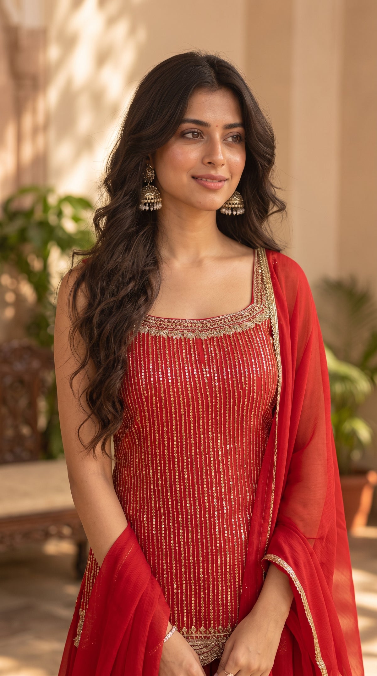 Orange Sharara Suit