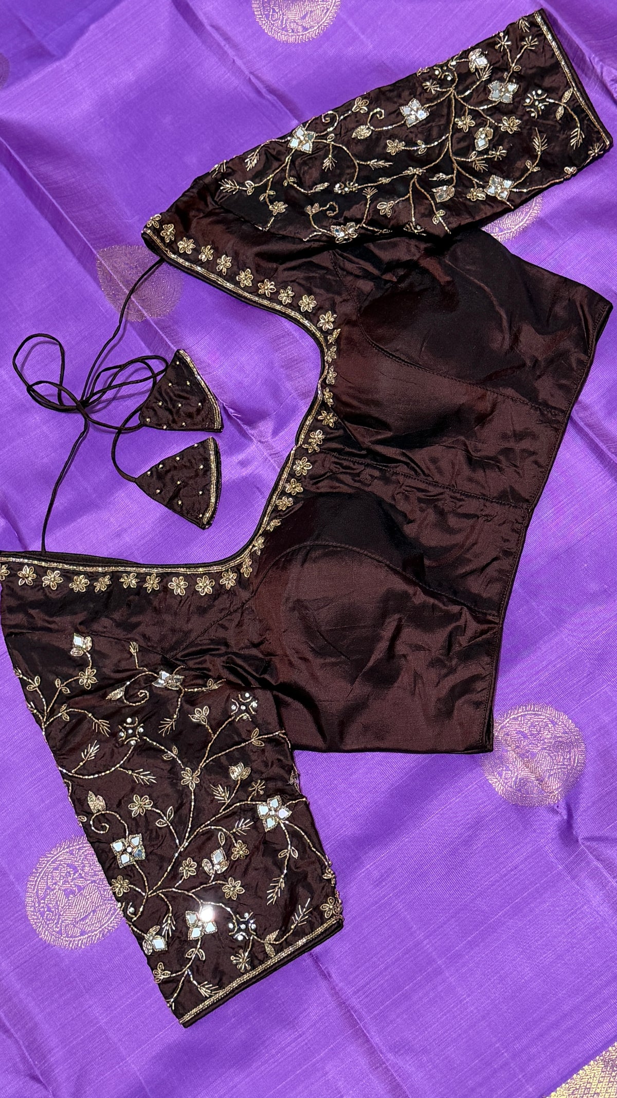 Brown Pure Silk Blouse