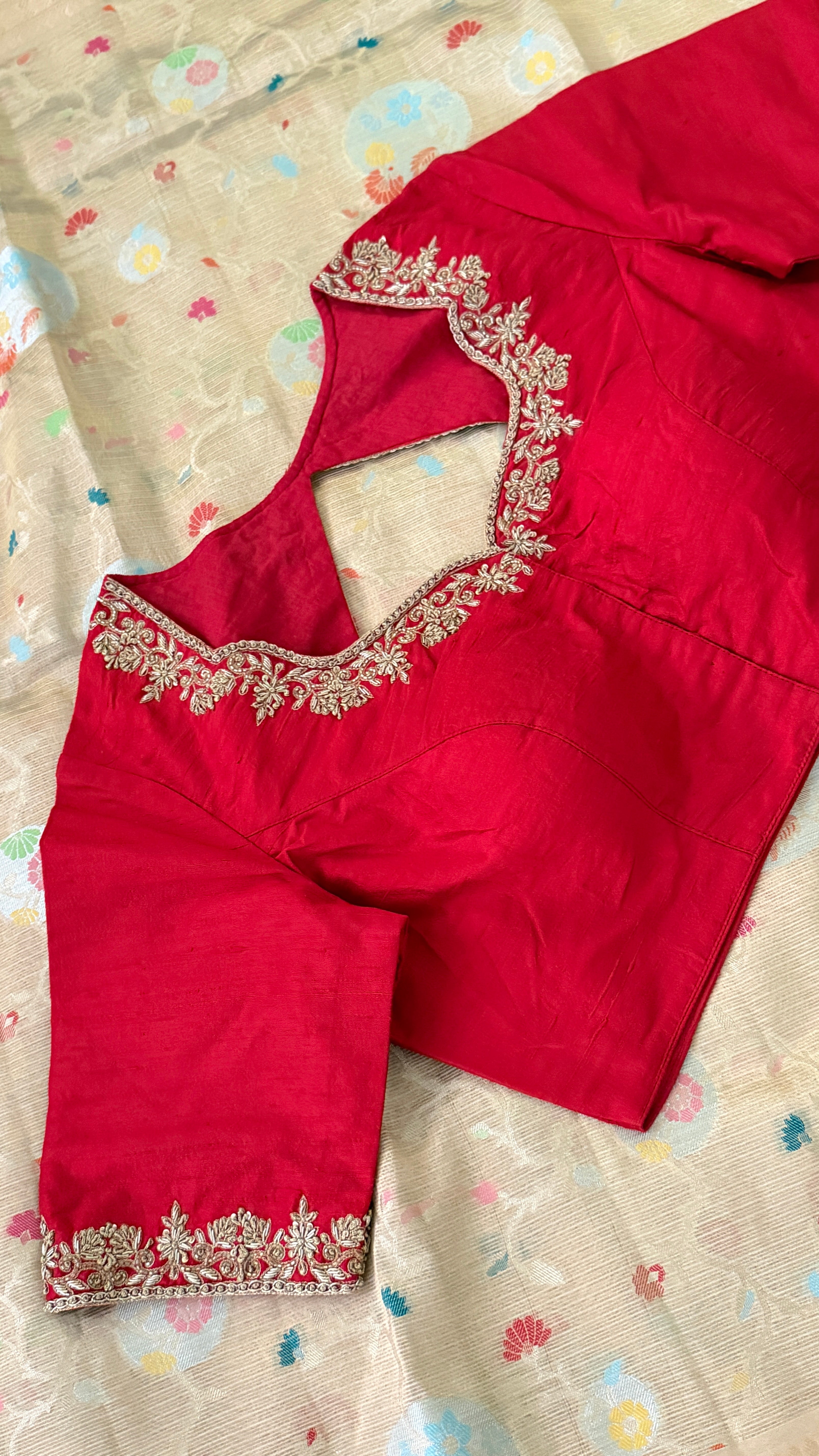 Red Zardosi Blouse