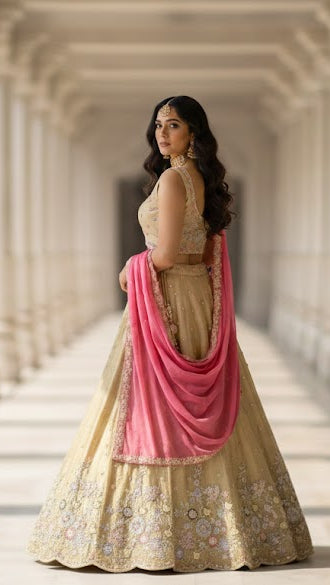 Champagne Blush Lehenga