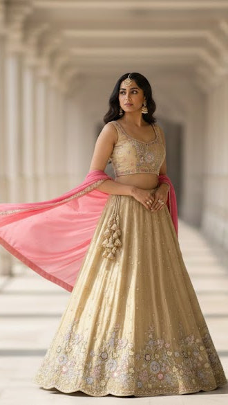 Champagne Blush Lehenga