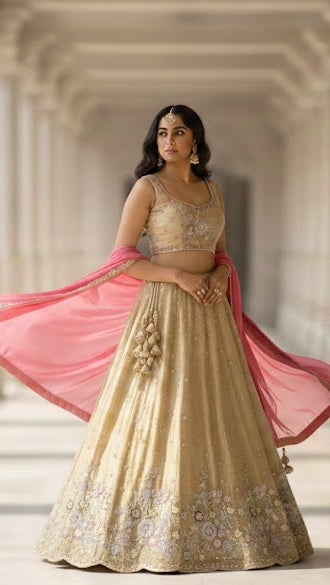 Champagne Blush Lehenga