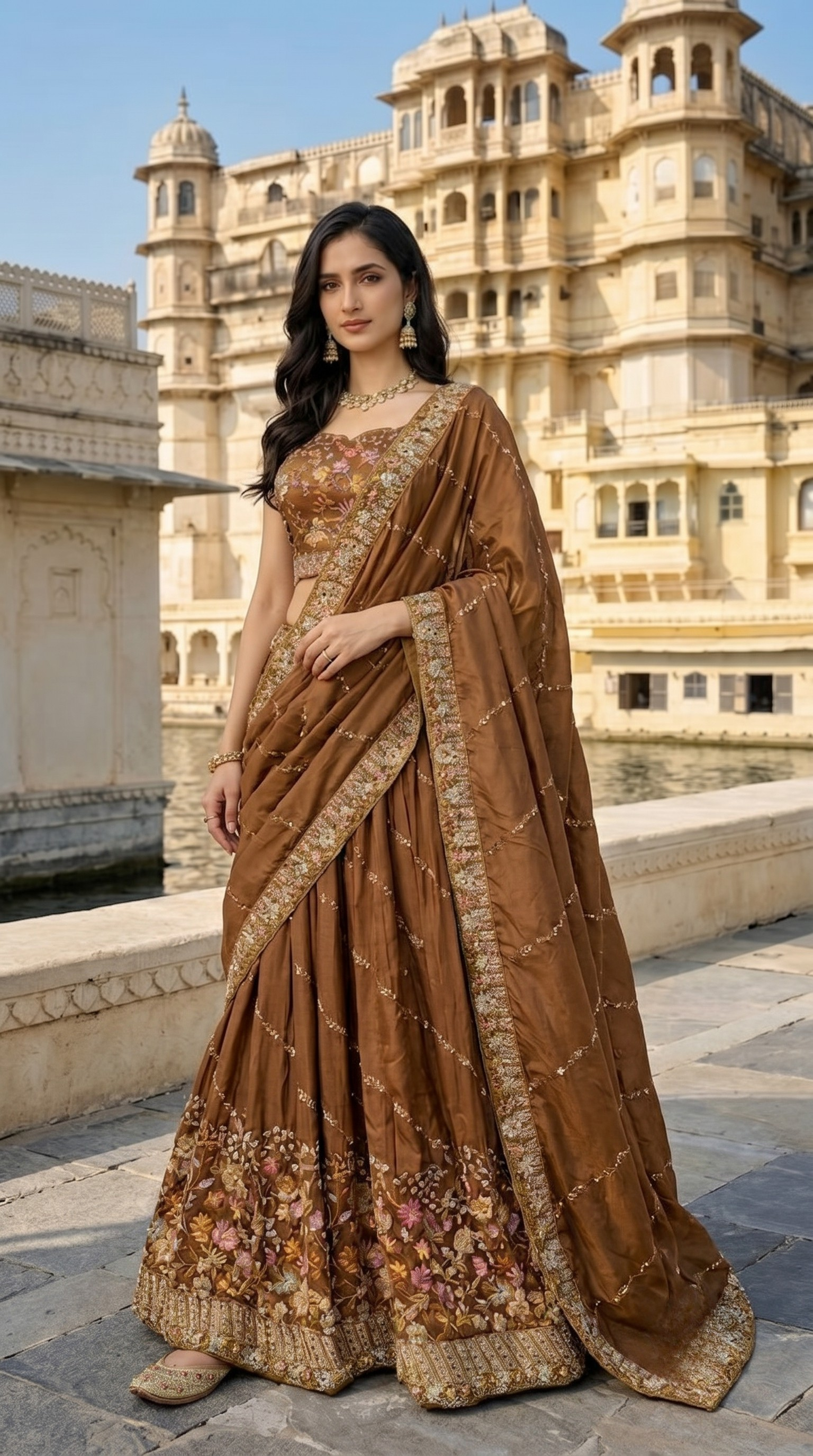 Elegant Brown Lehenga Set