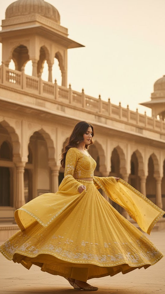 Golden Meadow Lehenga