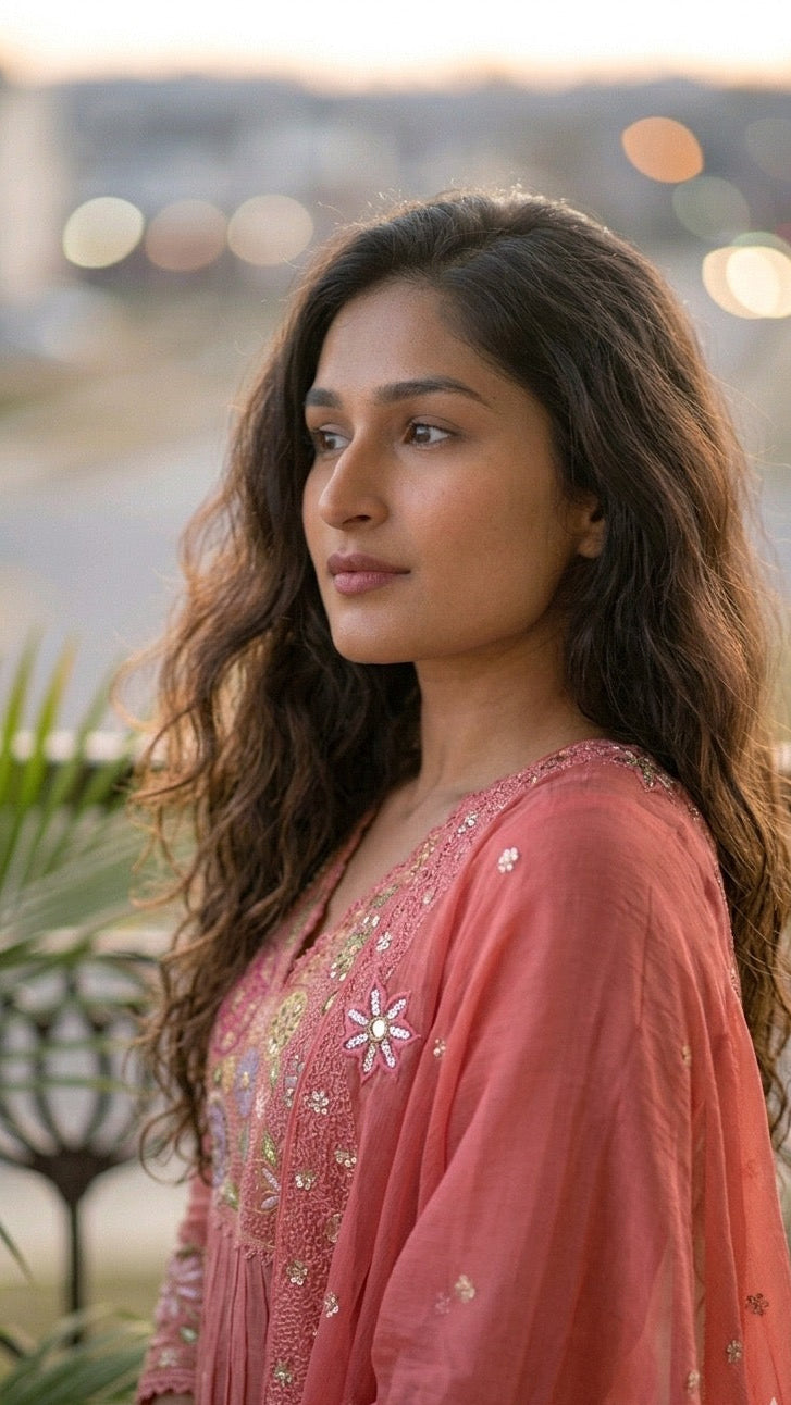 Peach Gulabi Suit