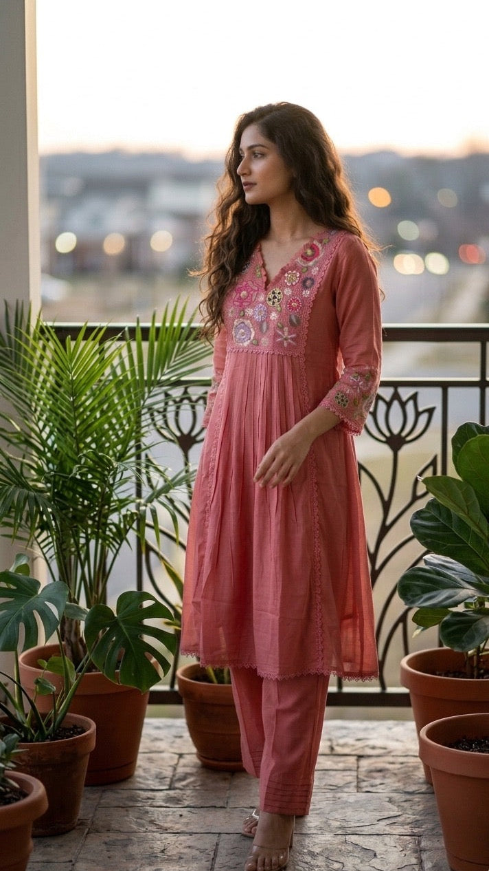 Peach Gulabi Suit