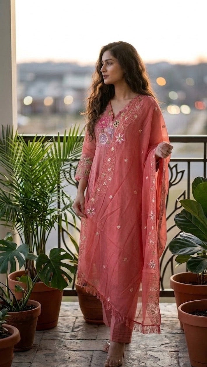 Peach Gulabi Suit