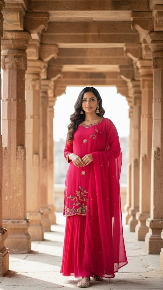 Rani Floral Sharara suit