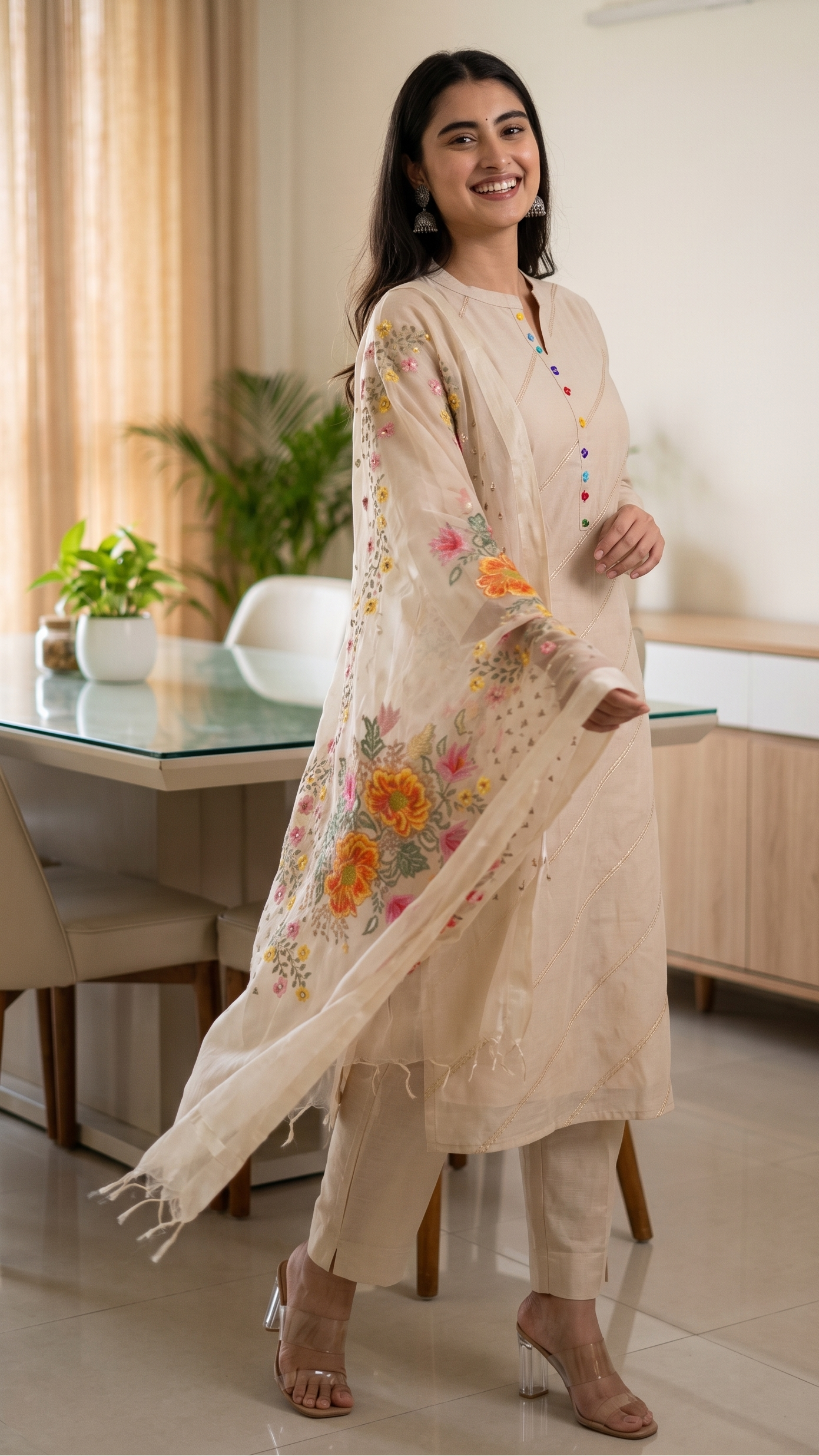 Ivory Soft Bloom Suit