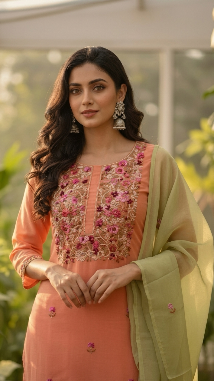 Peach Pistachio Bloom Suit