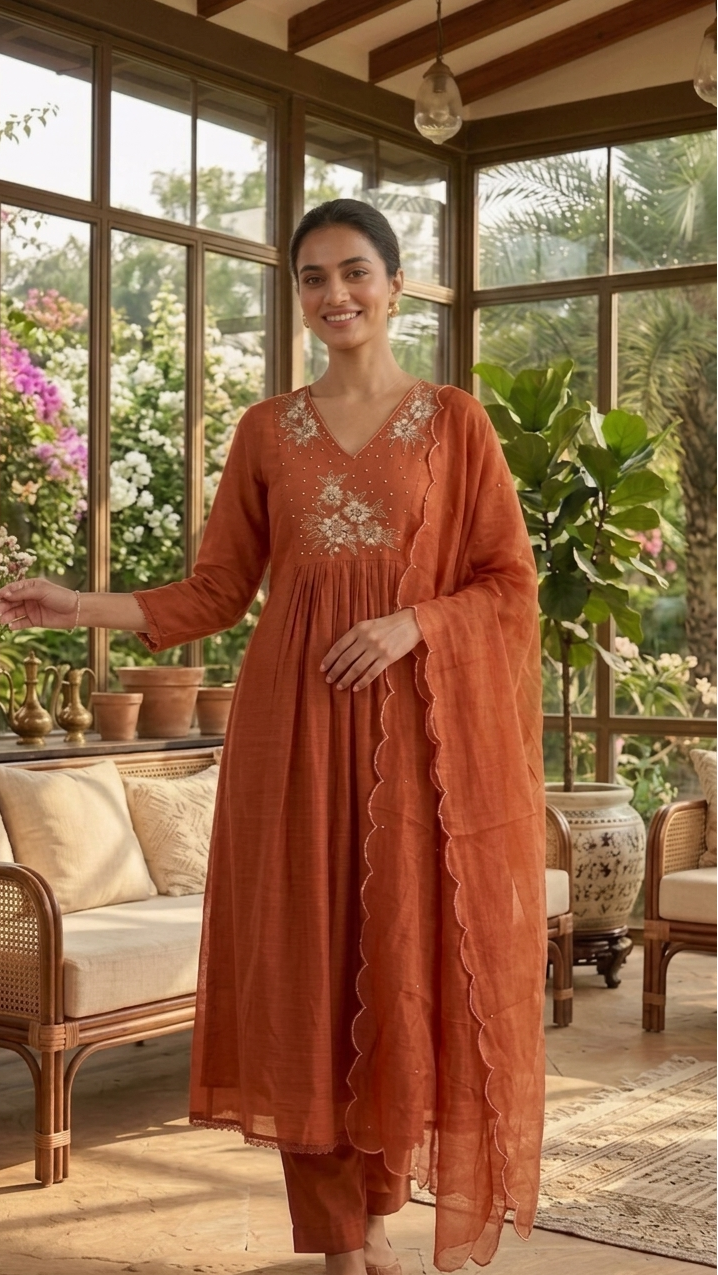 Terracotta Bloom Suit