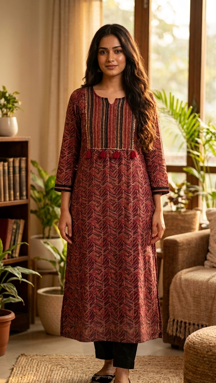Ruby Rustic Threadwork Suit
