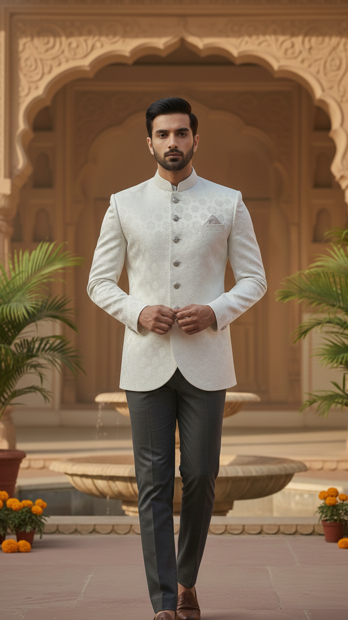White Silk Jodhpuri