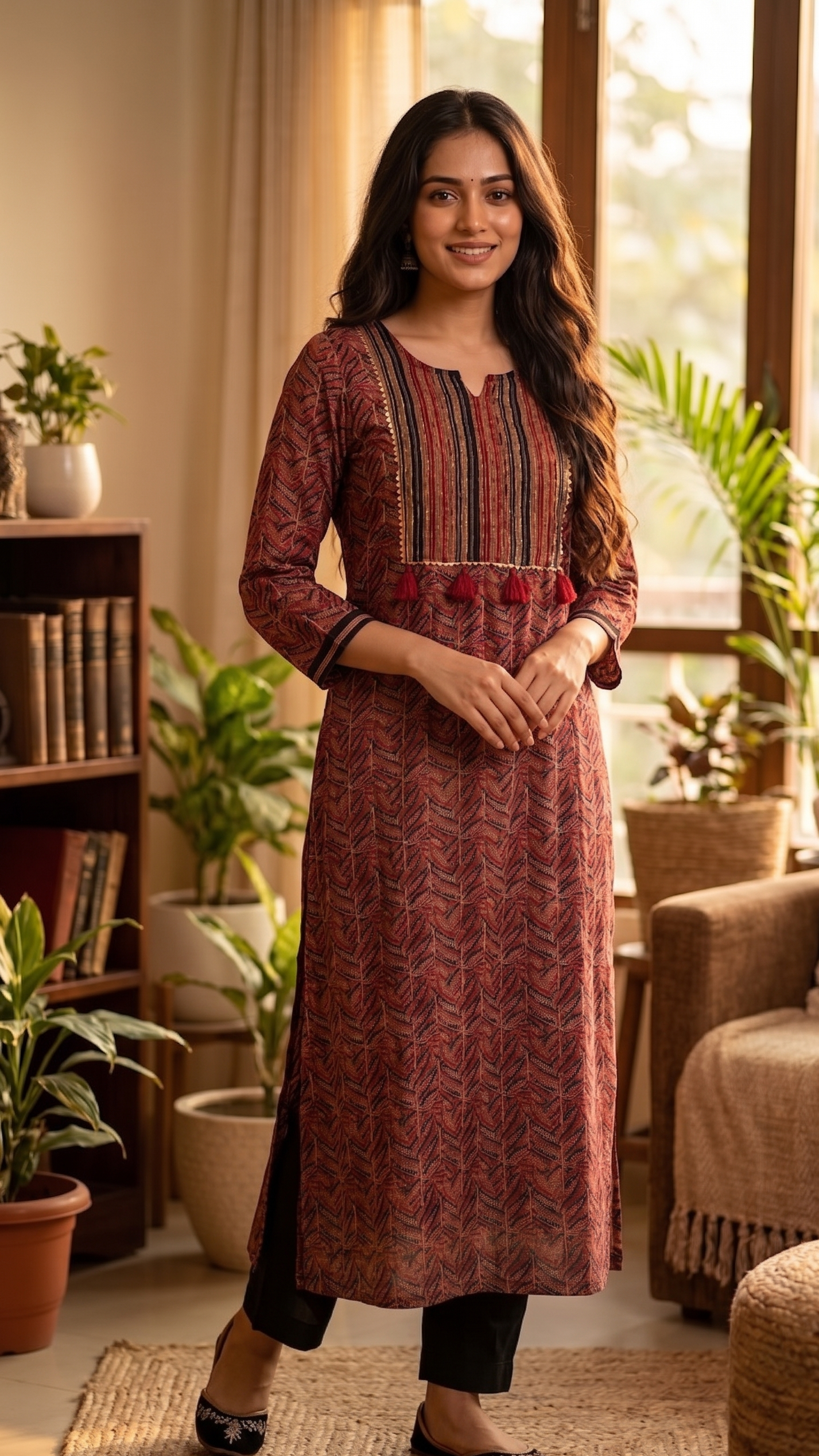 Ruby Rustic Threadwork Suit