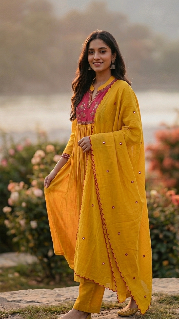 Gulabi Kesar Suit