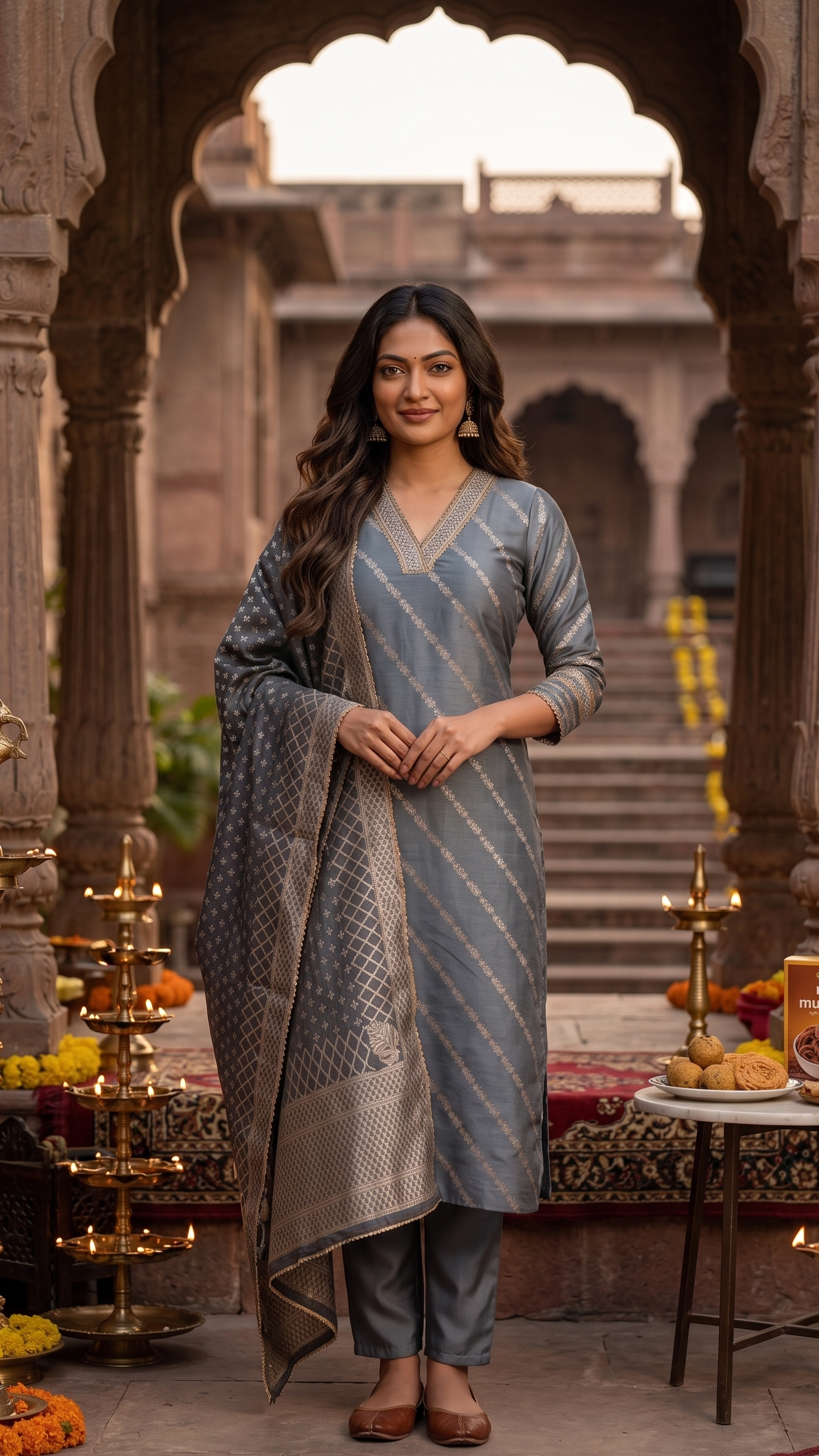 Ash Zari Suit