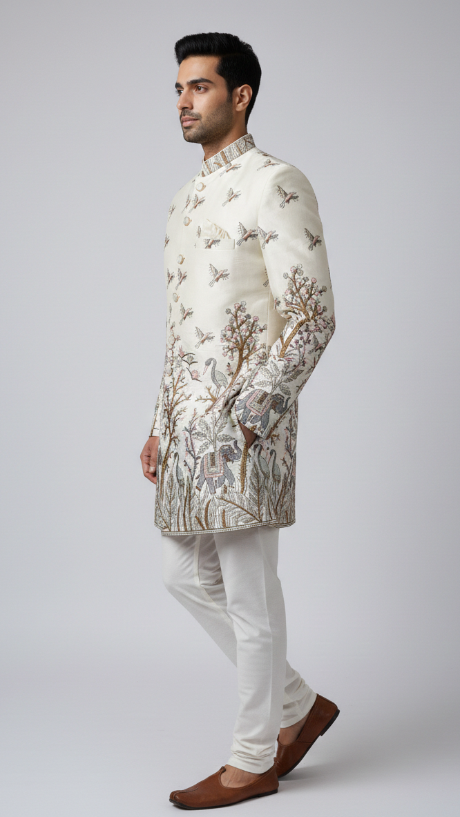 Ivory Songbird Sherwani