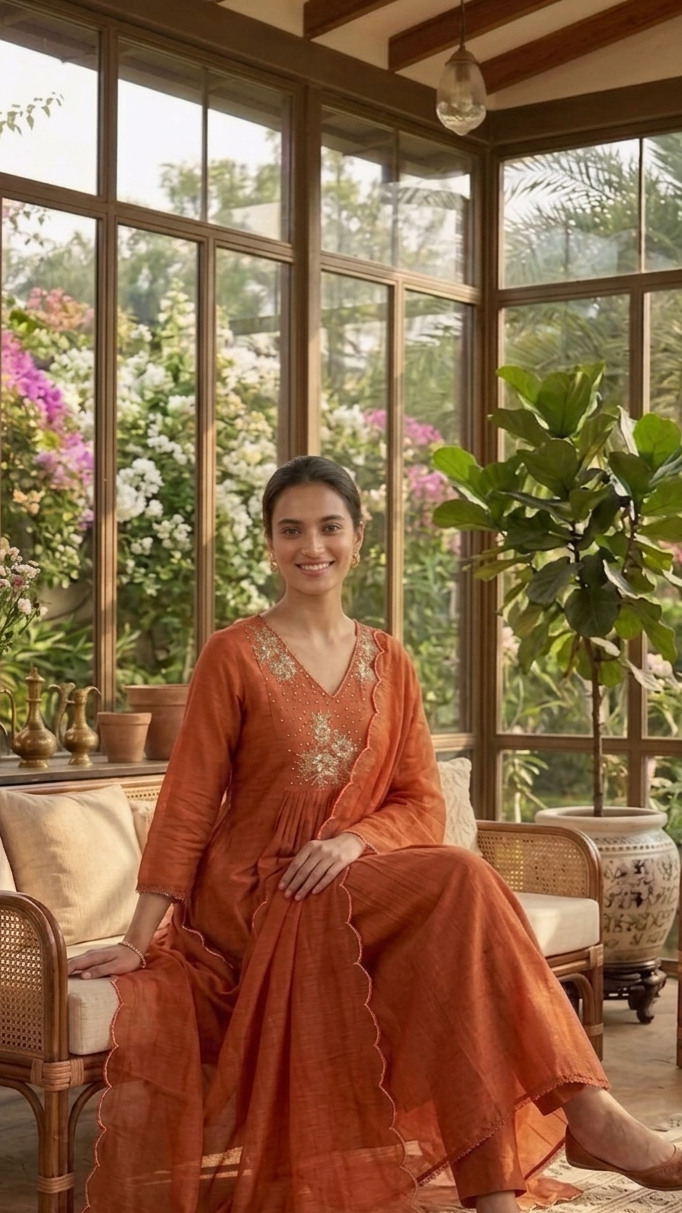 Terracotta Bloom Suit