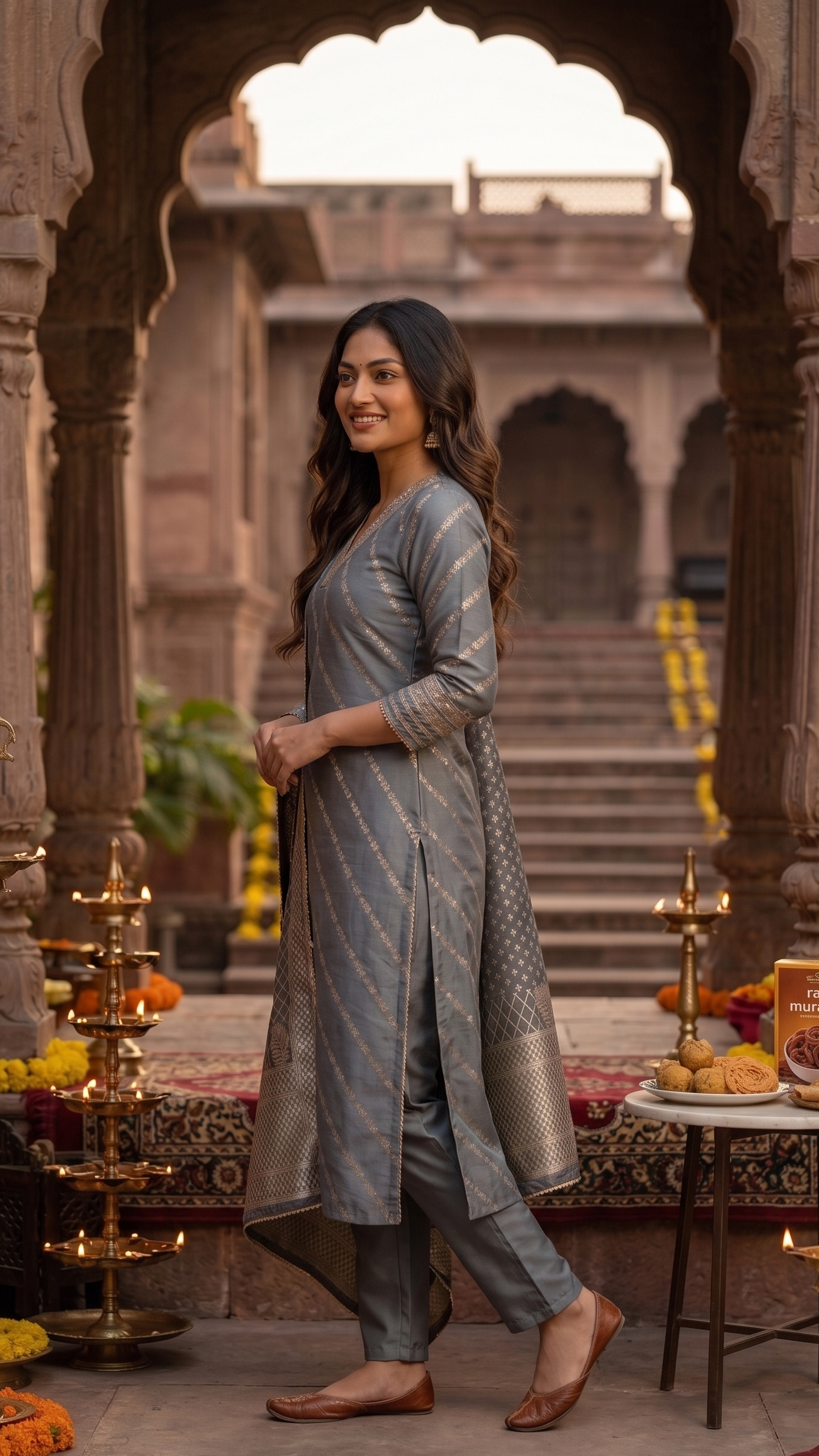 Ash Zari Suit
