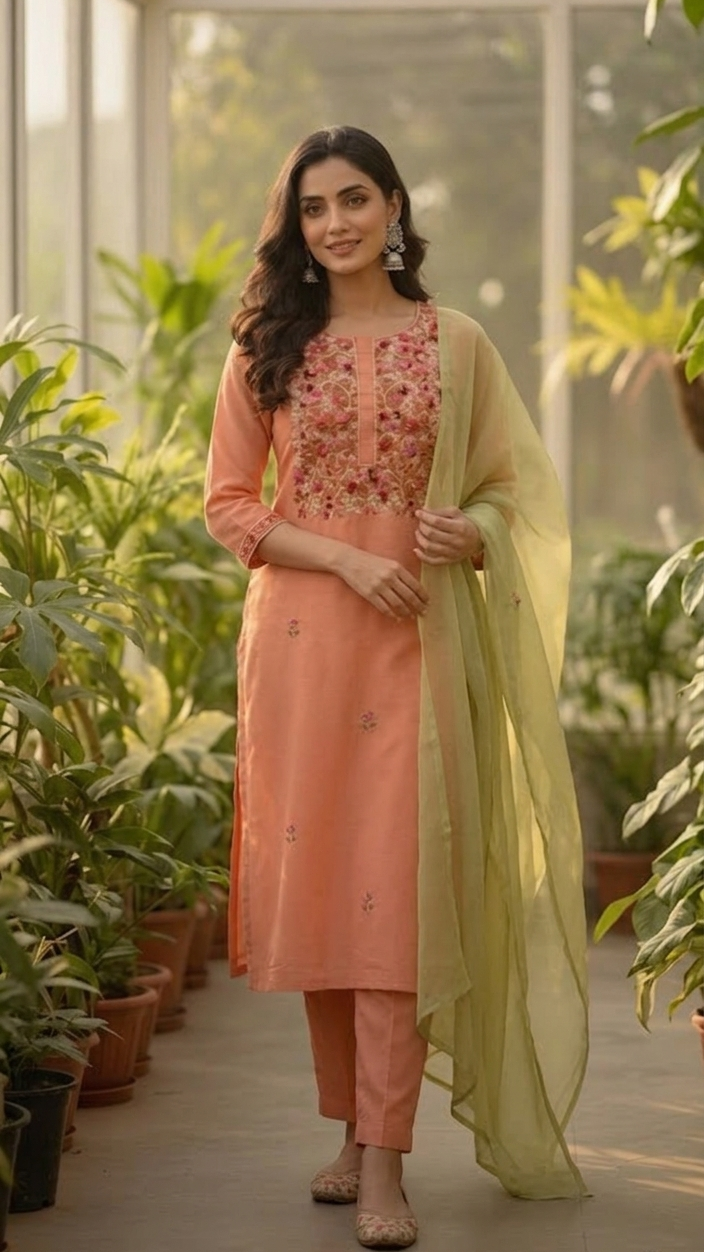 Peach Pistachio Bloom Suit