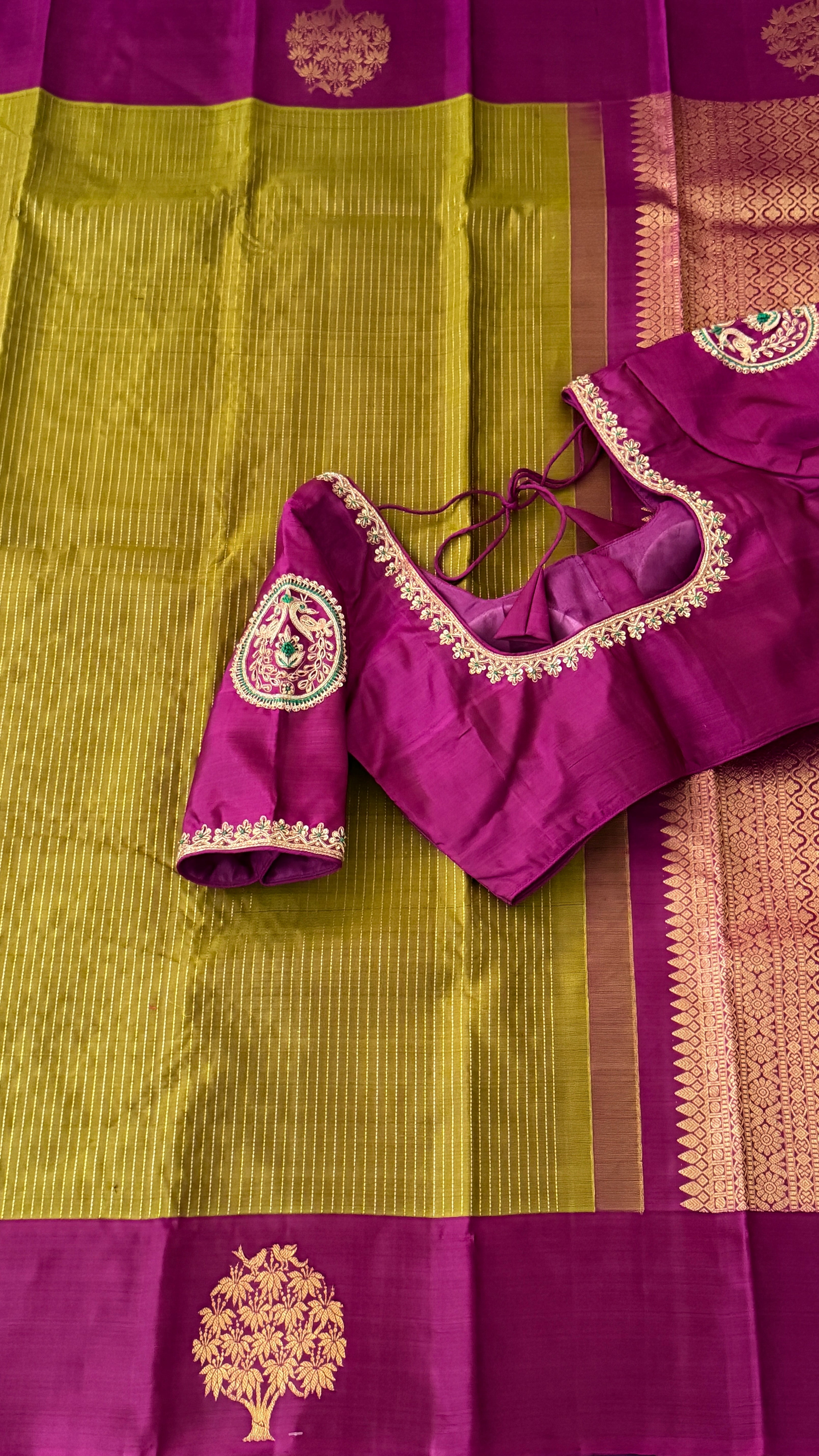 Green Kanchi Silk Saree